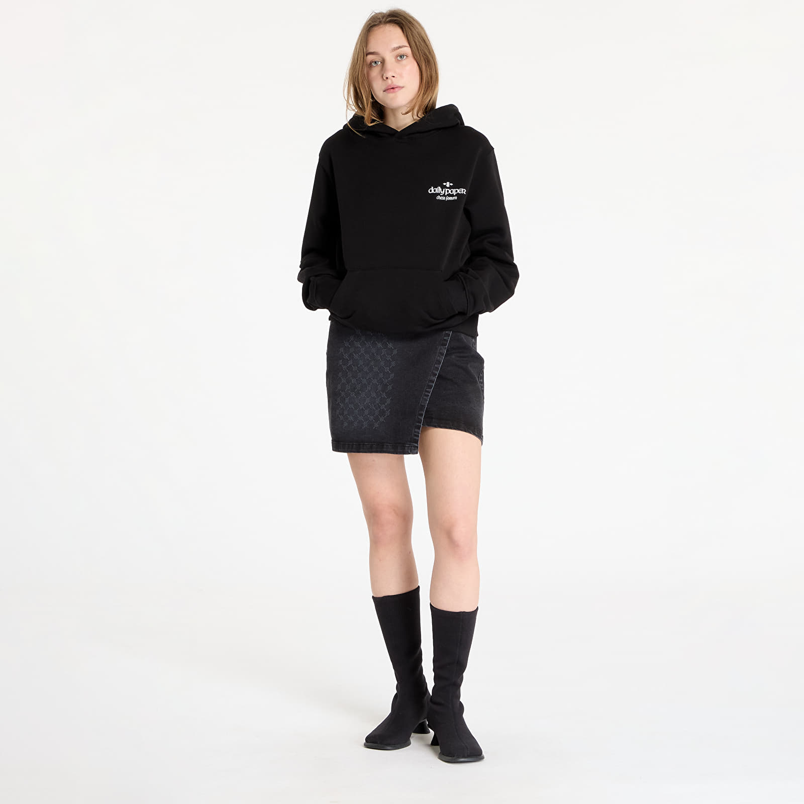 Men's sweatshirts Daily Paper Overlooked Hoodie UNISEX Black