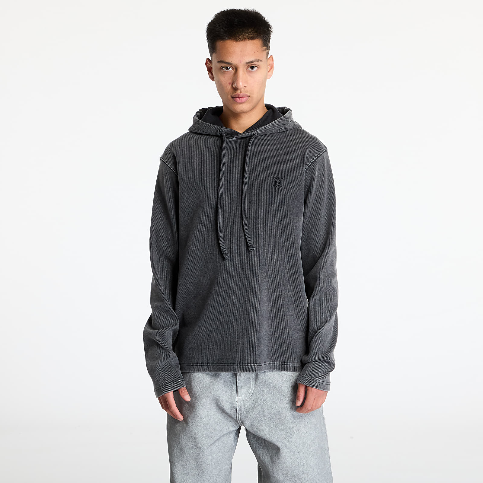 Sudaderas de hombre Daily Paper Zawadi Rib Hoodie Black