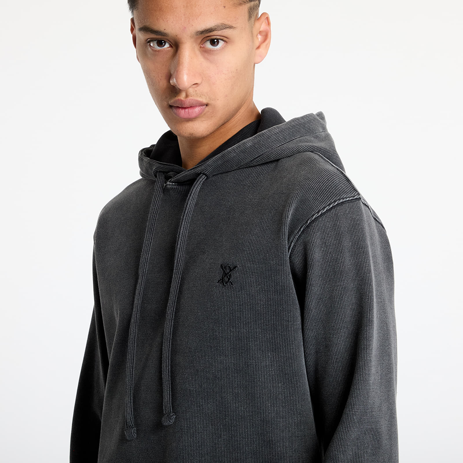 Sudaderas de hombre Daily Paper Zawadi Rib Hoodie Black