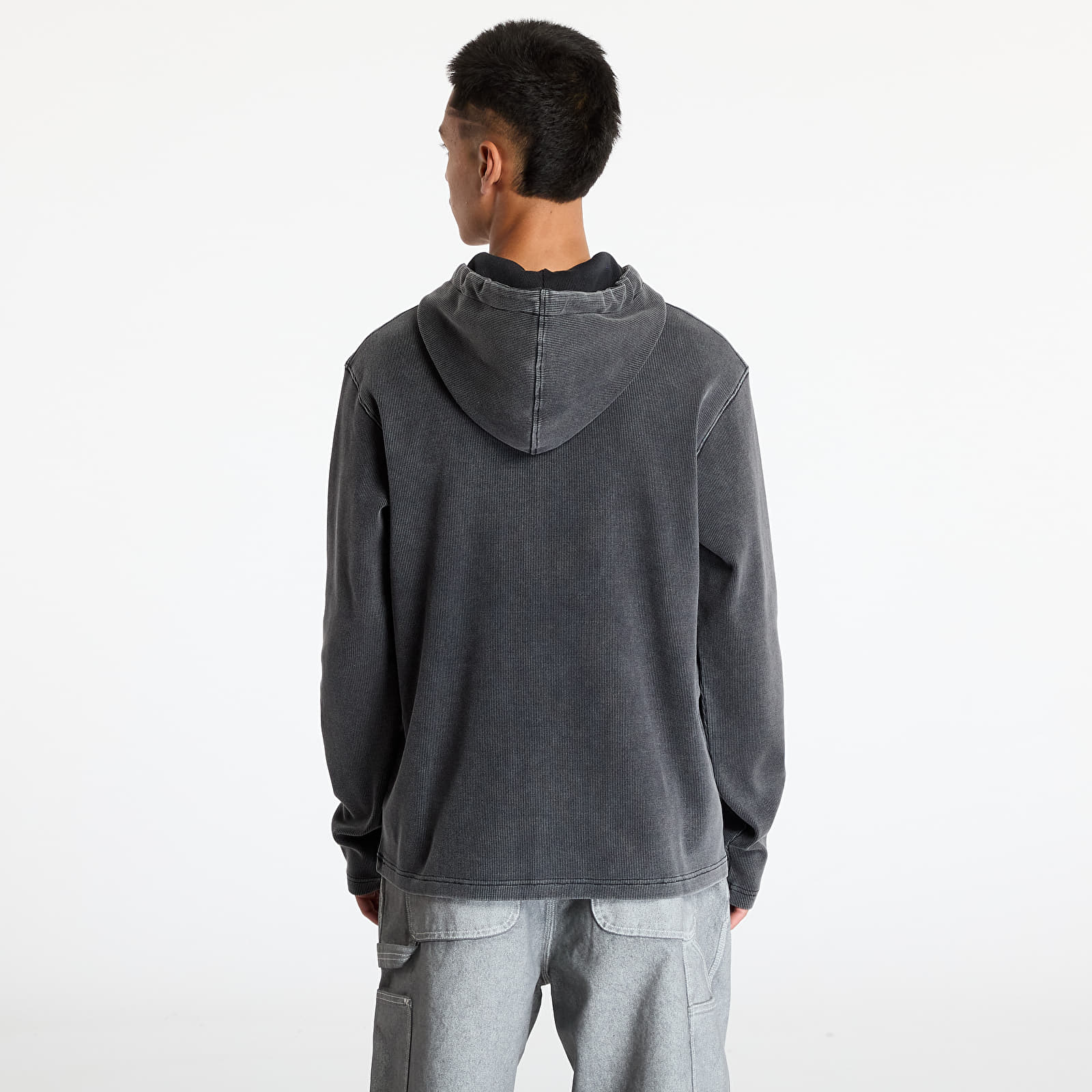 Sudaderas de hombre Daily Paper Zawadi Rib Hoodie Black
