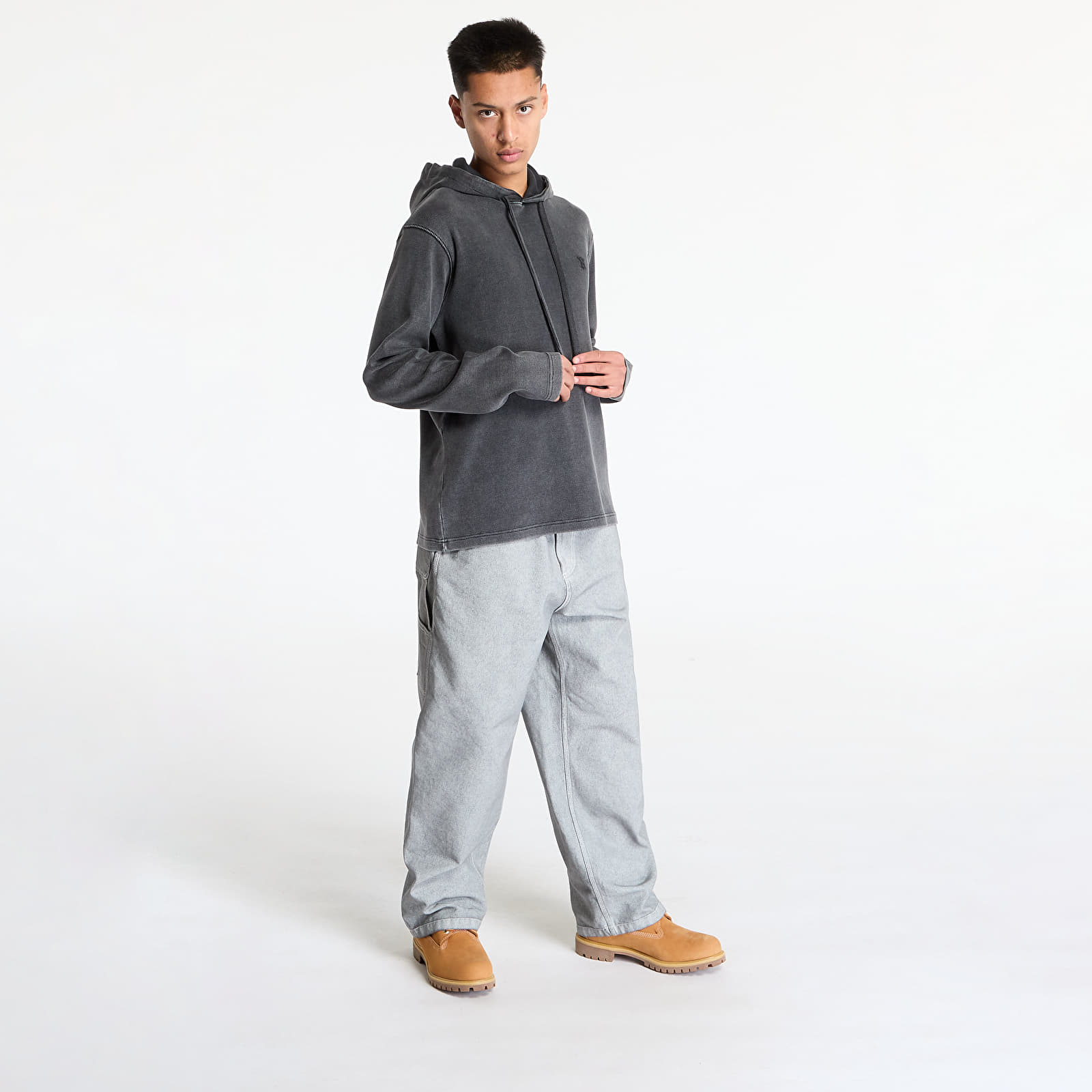 Sudaderas de hombre Daily Paper Zawadi Rib Hoodie Black
