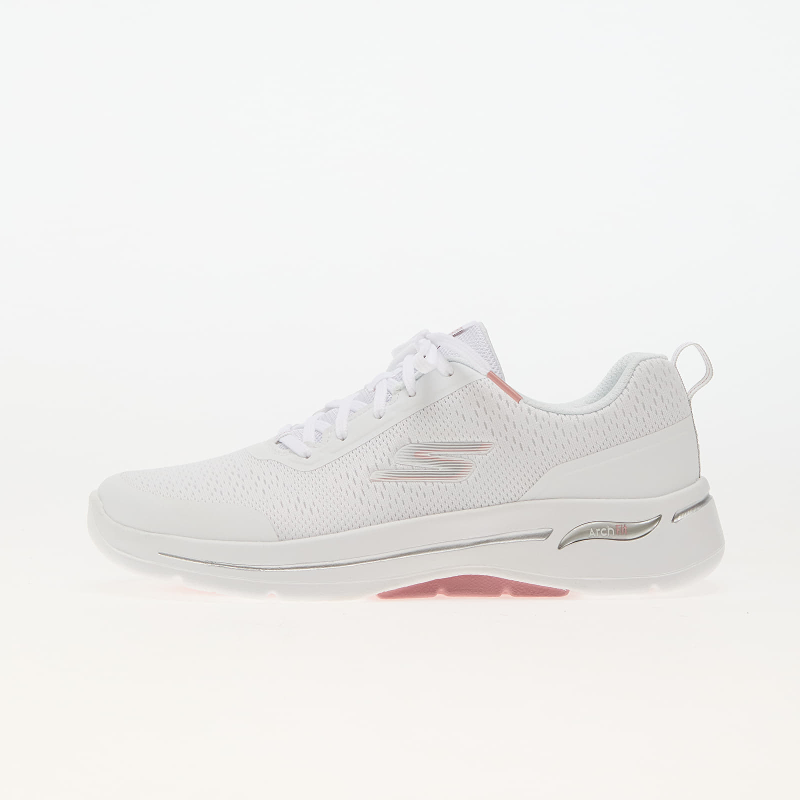 Women's sneakers and shoes Skechers Go Walk Arch Fit - U White/ Light Pink