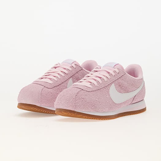 Nike pink with swoosh suede cortez trainers new arrivals