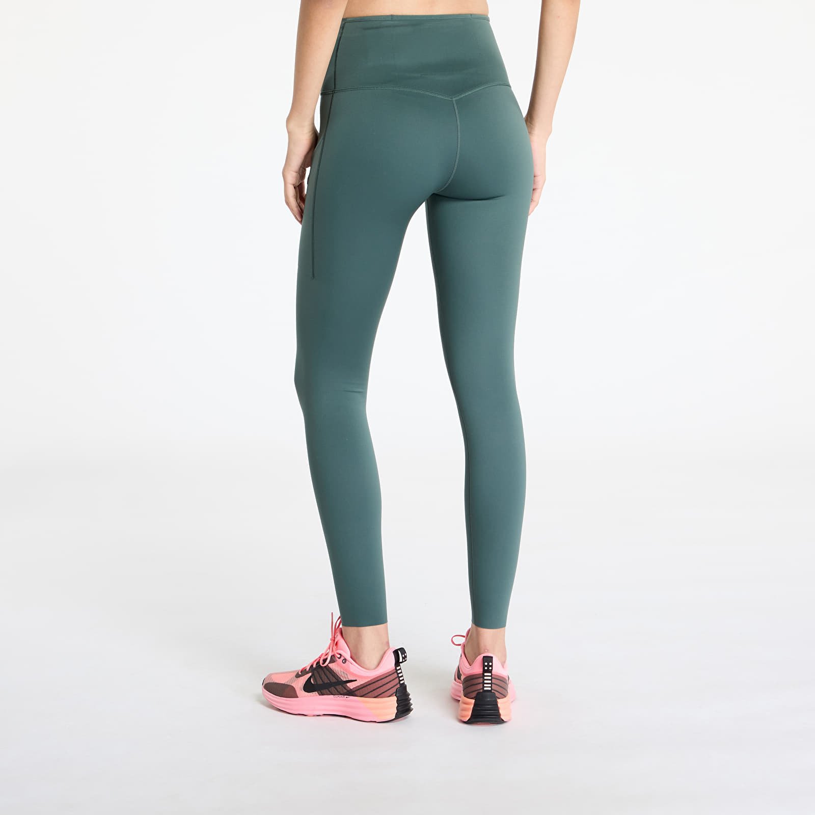 Women s Leggings Nike Go Women s Firm Support High Waisted Full Length Leggings with Pockets Vintage Green Black Queens