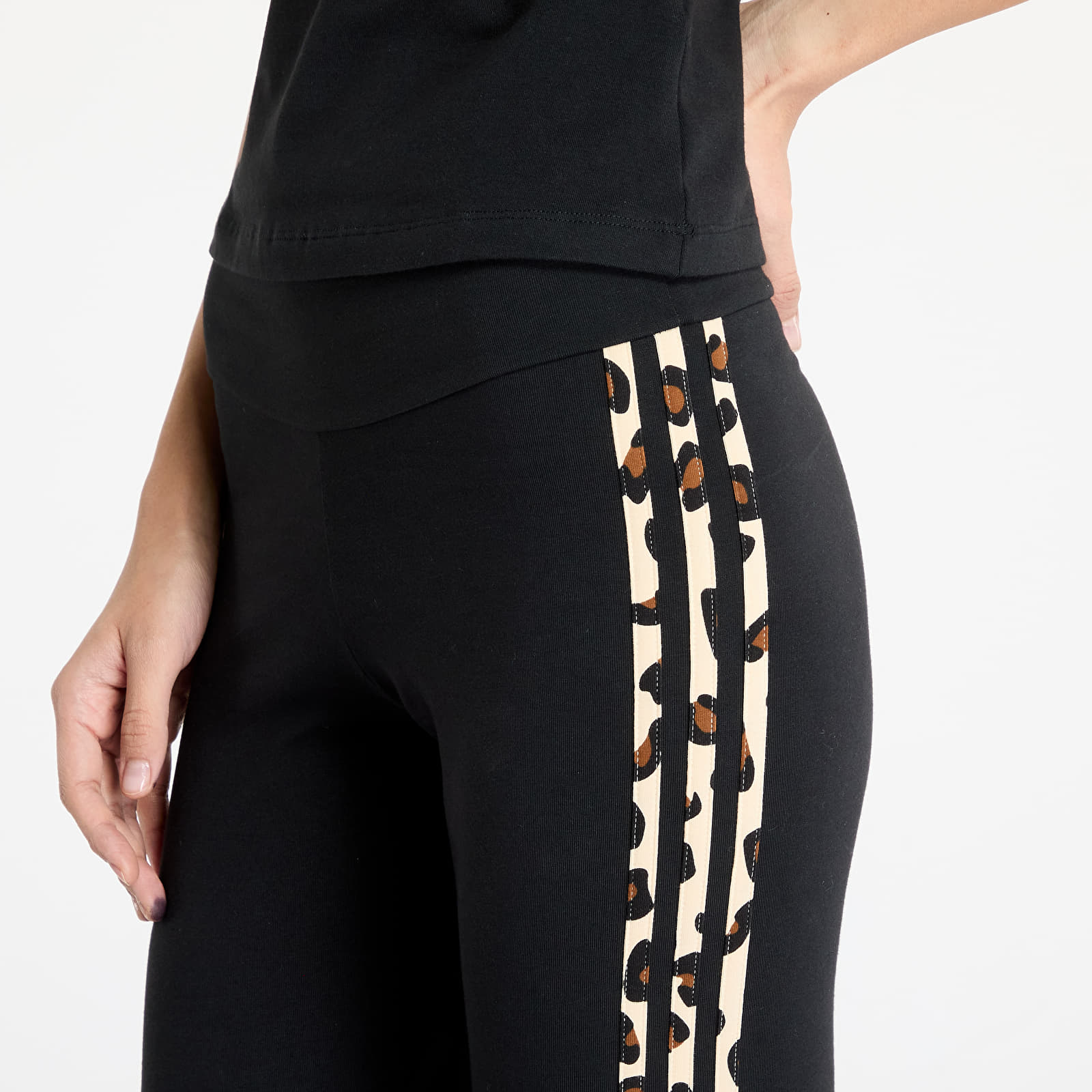 Women's Leggings adidas Black Leopard Allover Print Leggings Black