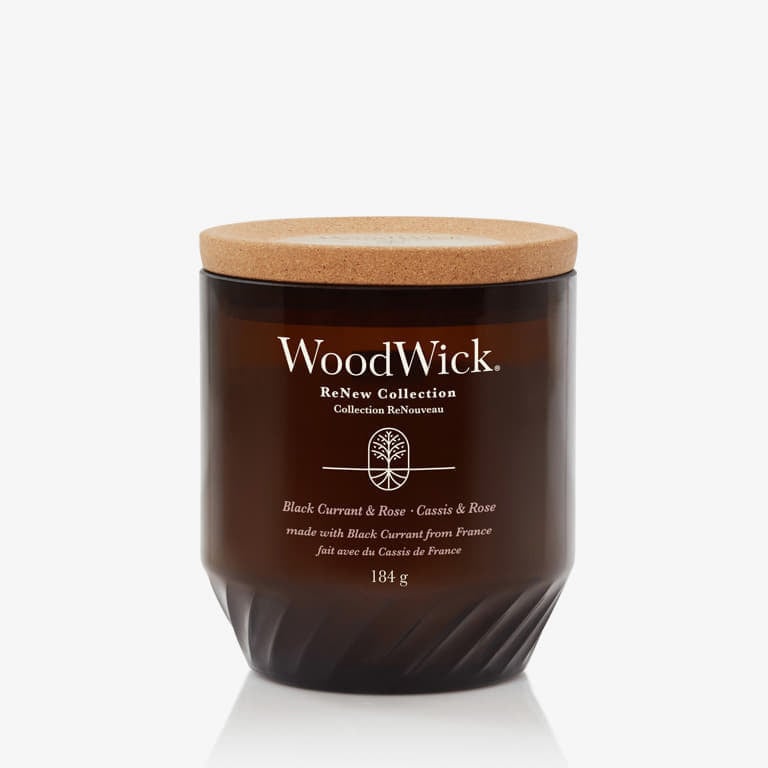 WoodWick Medium ReNew Candle - Black Currant & Rose - 1 | YEO