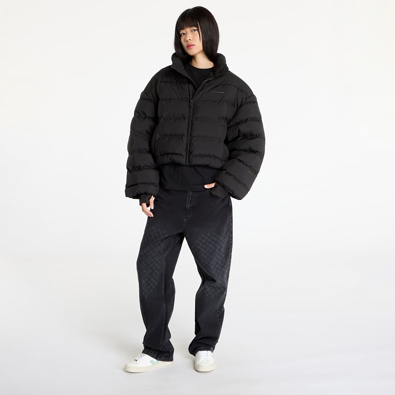 Jacken für Frauen Daily Paper Relaxed Short Puffer Jacket Black