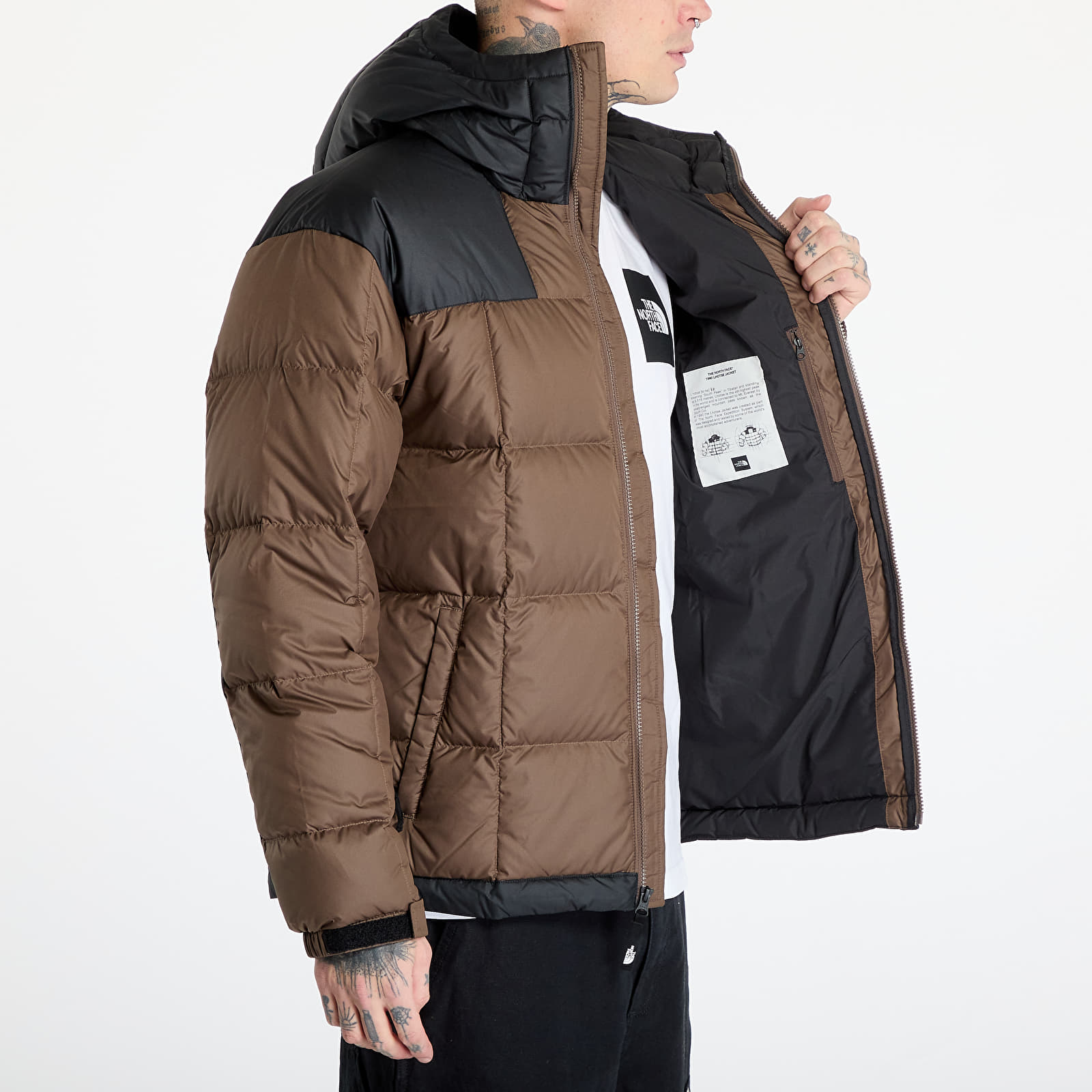 Muške donje jakne The North Face Lhotse Hooded Jacket Smokey Brown