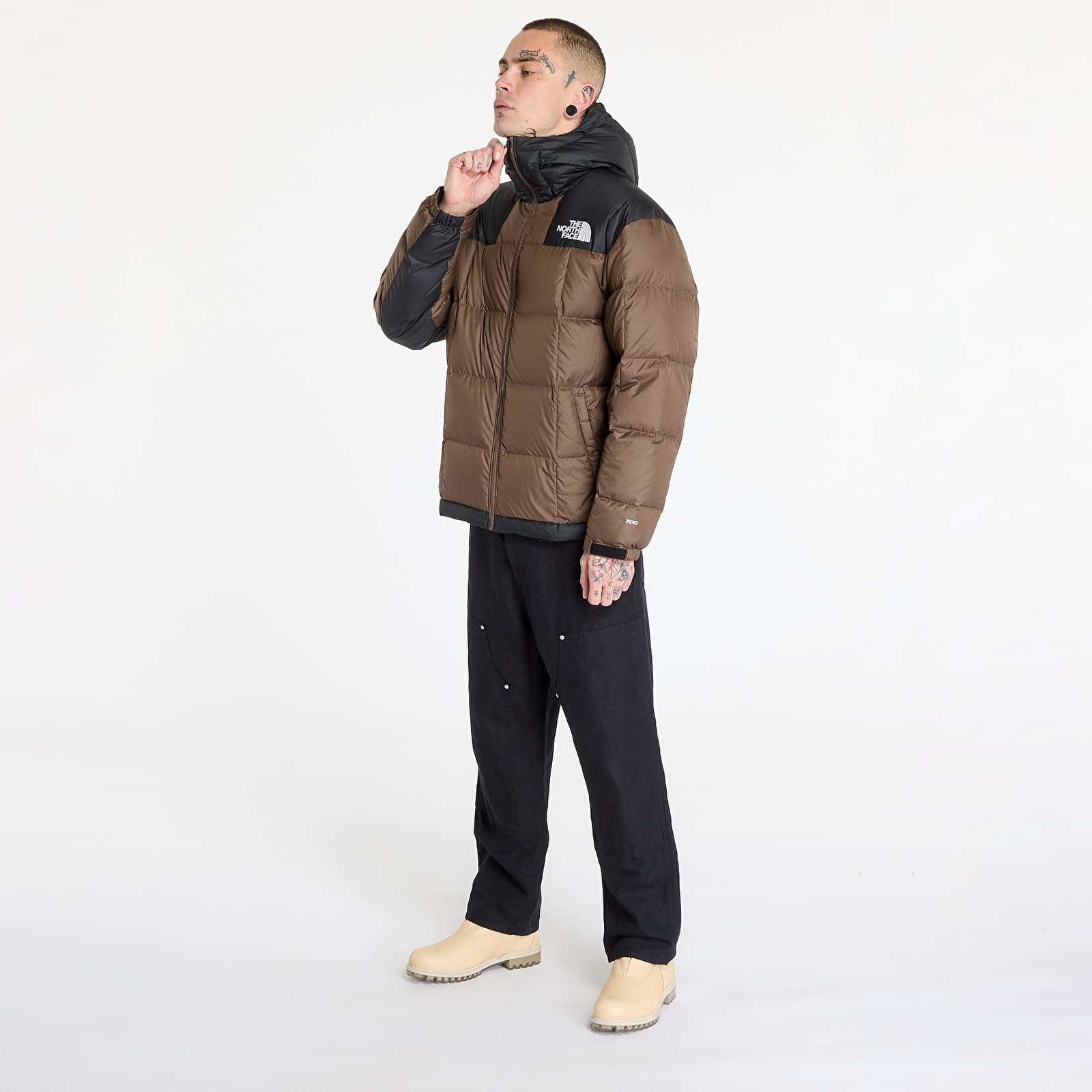 Muške donje jakne The North Face Lhotse Hooded Jacket Smokey Brown
