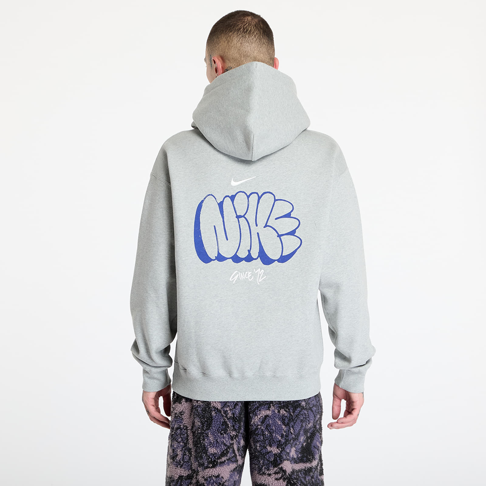 Pánske mikiny Nike Solo Swoosh Men's Fleece Hoodie Dk Grey Heather/ Sail