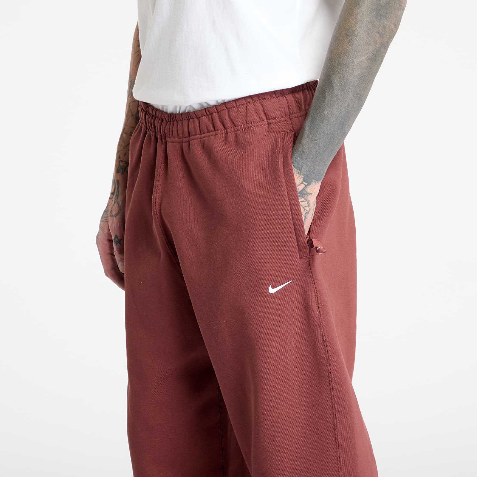Muške trenirke Nike Solo Swoosh Men's Fleece Pants Dark Pony/ White