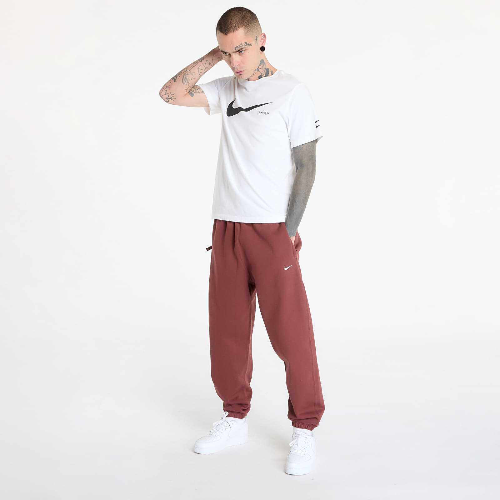 Muške trenirke Nike Solo Swoosh Men's Fleece Pants Dark Pony/ White