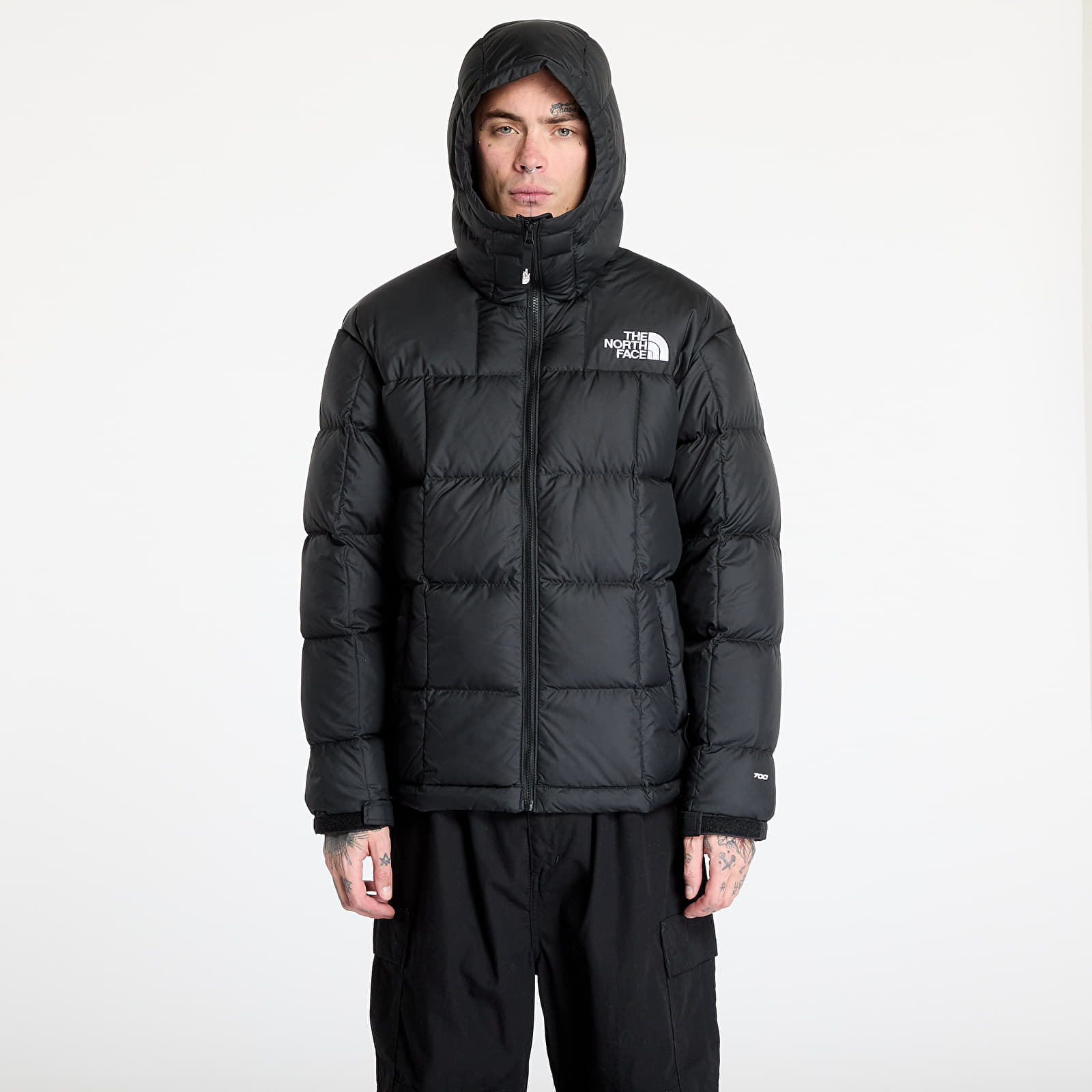 Męskie kurtki puchowe The North Face Lhotse Hooded Jacket TNF Black