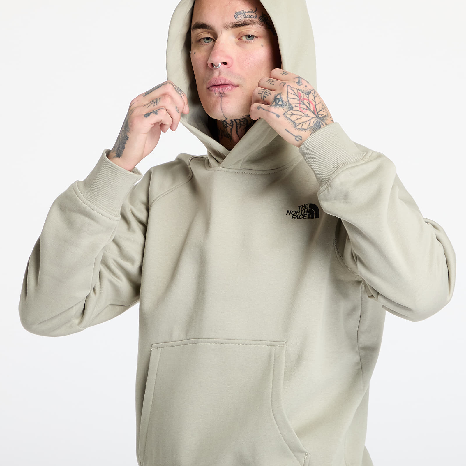 Sudaderas de hombre The North Face Raglan Redbox Hoodie Clay Grey