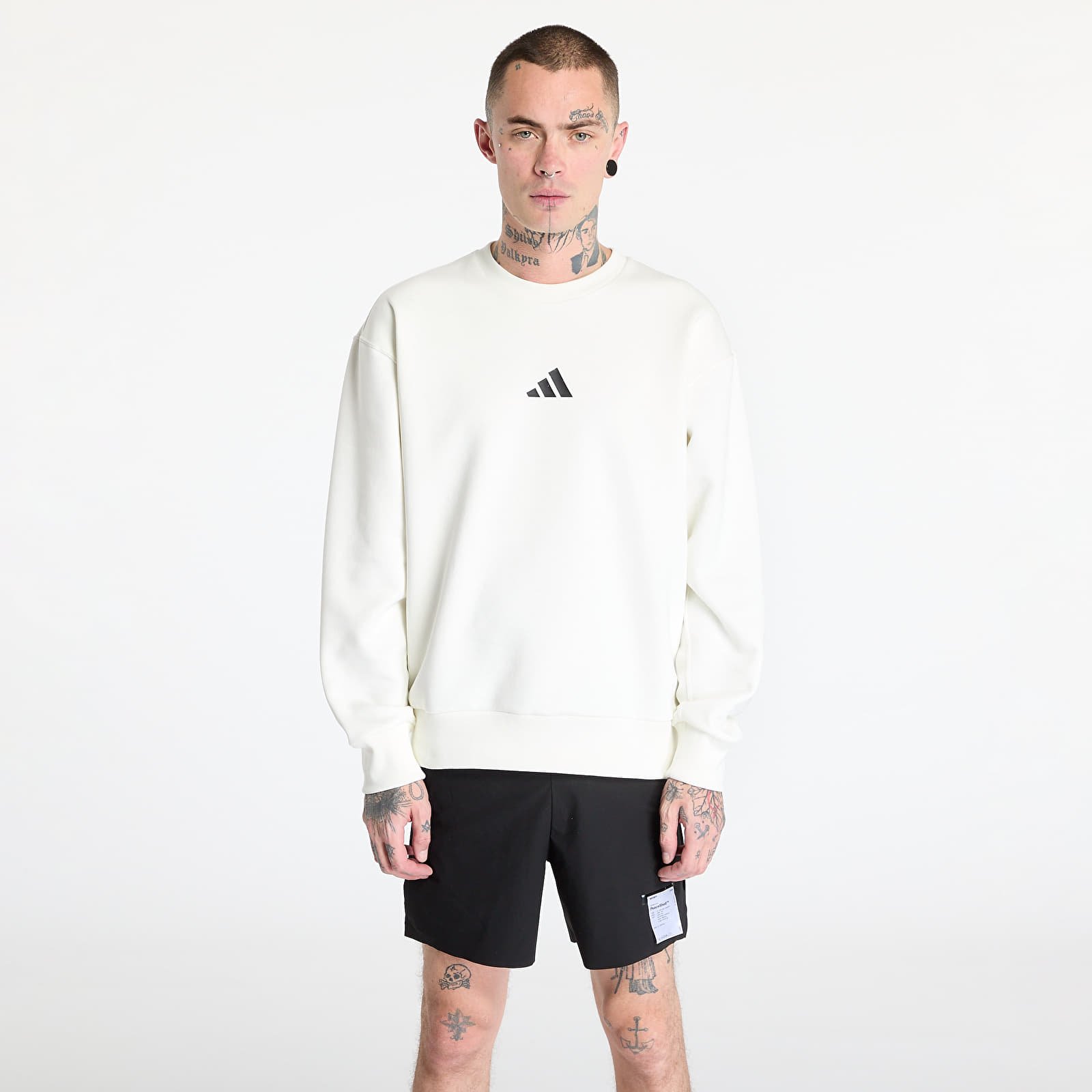 Men's sweatshirts adidas All Szn Graphic Crewneck Sweatshirt Off White/ Black