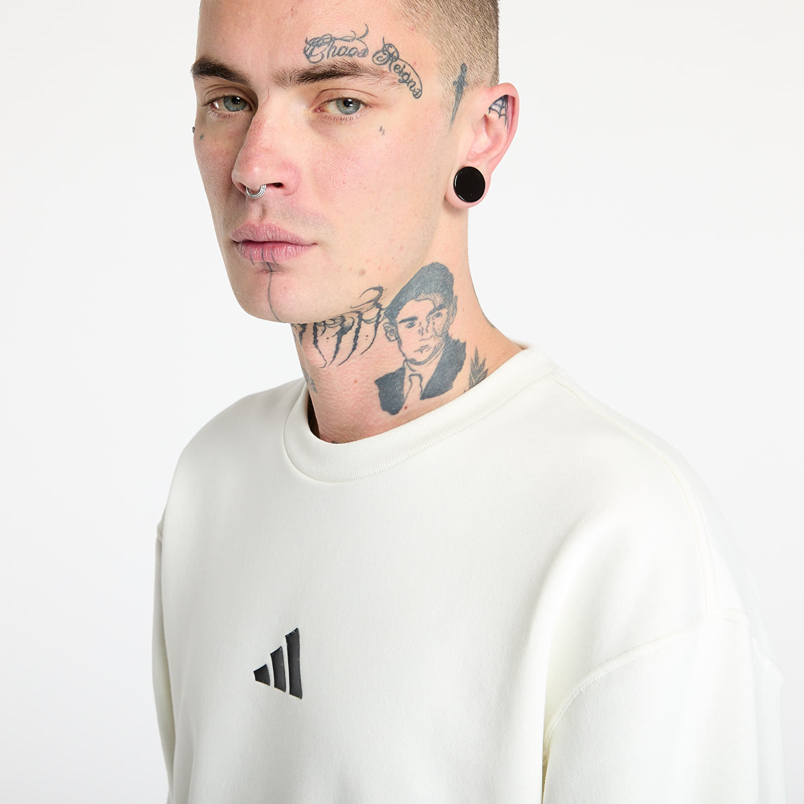 Men's sweatshirts adidas All Szn Graphic Crewneck Sweatshirt Off White/ Black