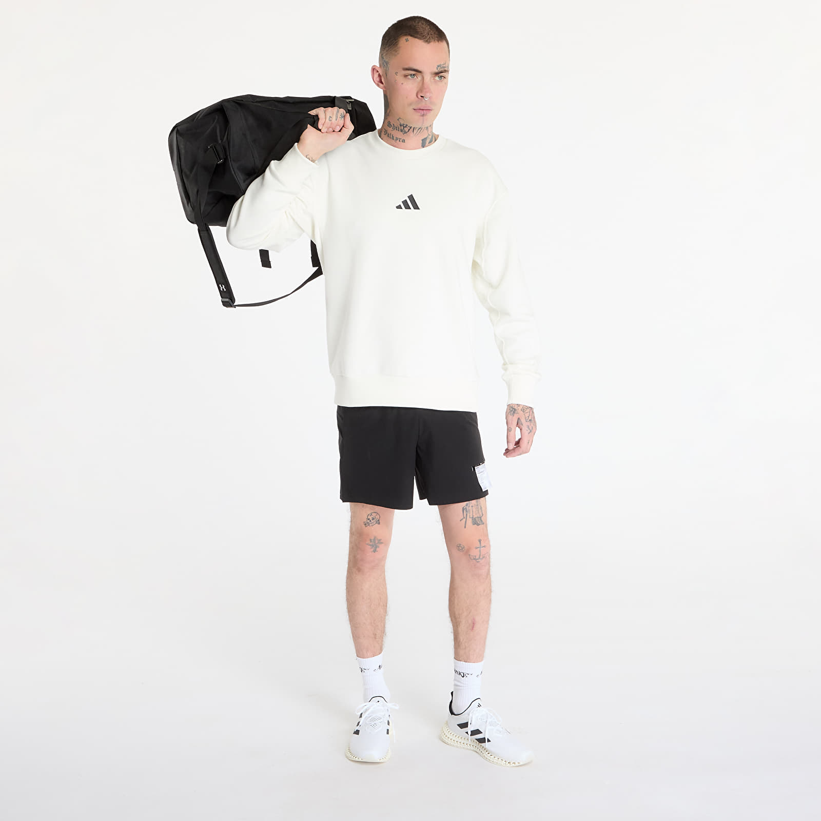 Men's sweatshirts adidas All Szn Graphic Crewneck Sweatshirt Off White/ Black