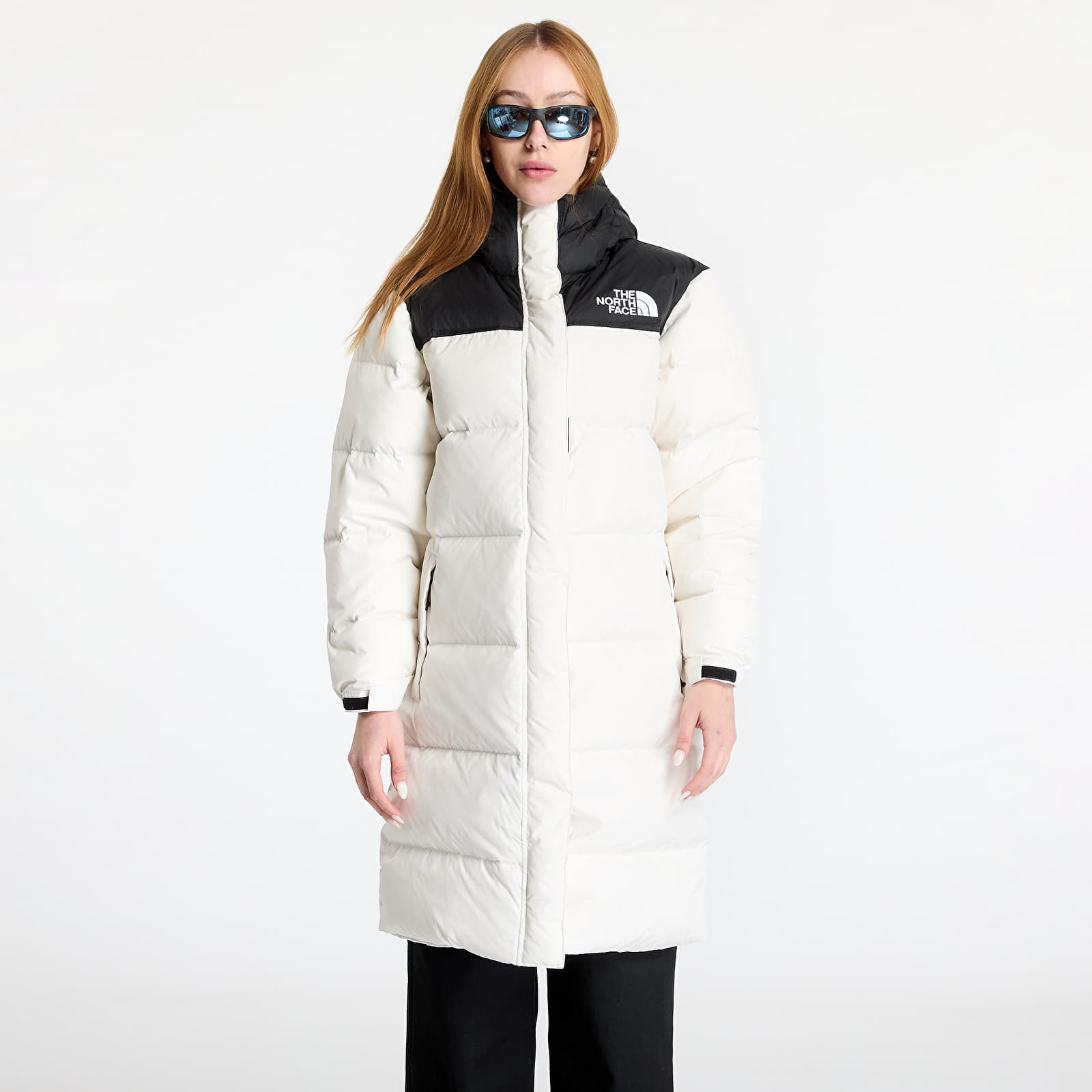Daunenjacken für Frauen The North Face Nuptse Parka White Dune