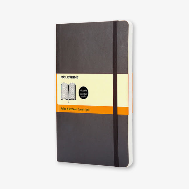 E-shop Moleskine Zápisník Měkký Linkovaný L Černý