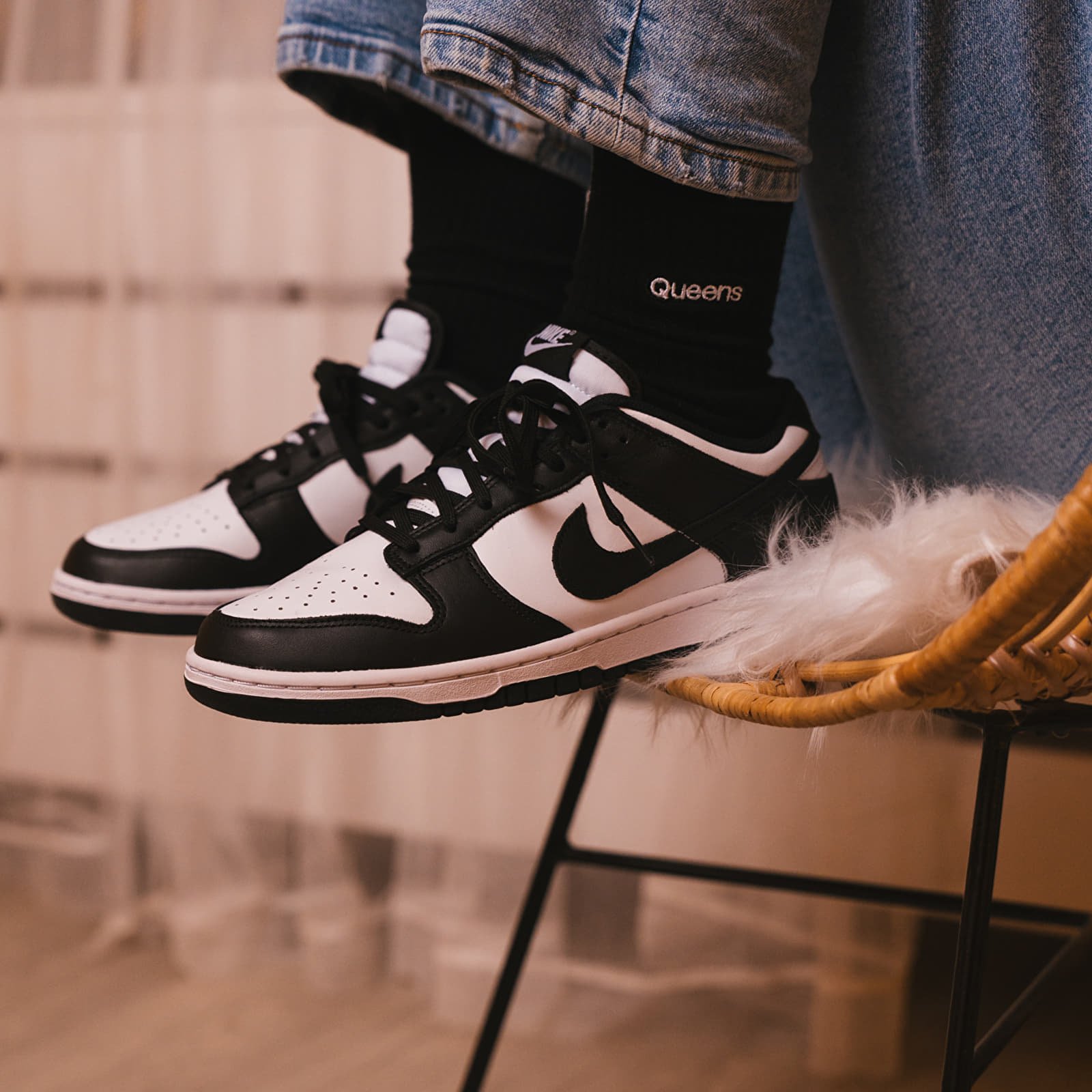 Baskets et chaussures pour femmes Nike W Dunk Low "Panda" White/ Black-White