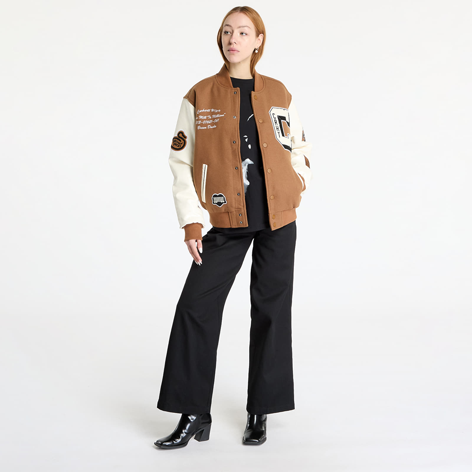Men's jackets Carhartt WIP Brown Ducks Bomber UNISEX Hamilton Brown/ Wax