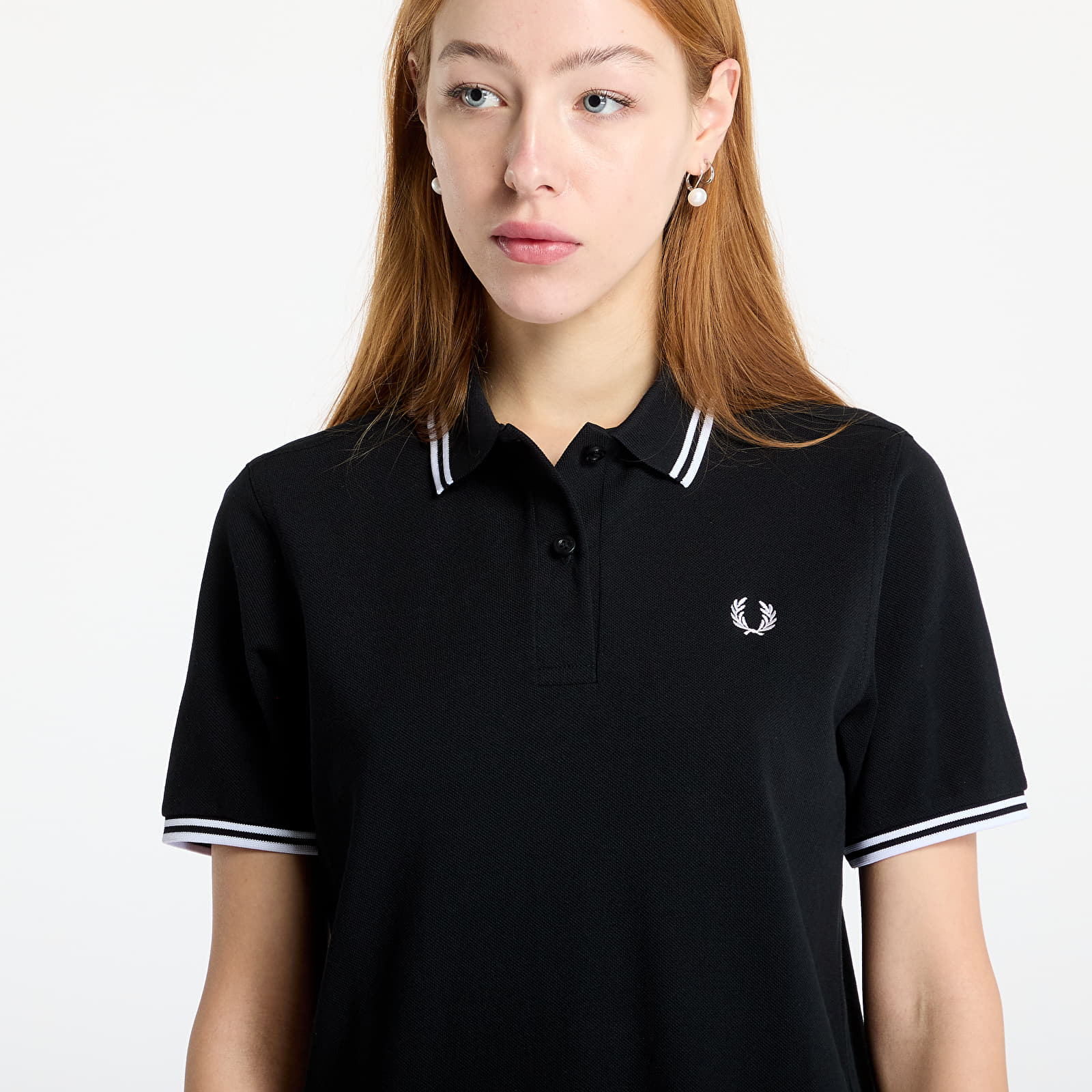 Women's T-shirts FRED PERRY Twin Tipped Polo Shirt Black