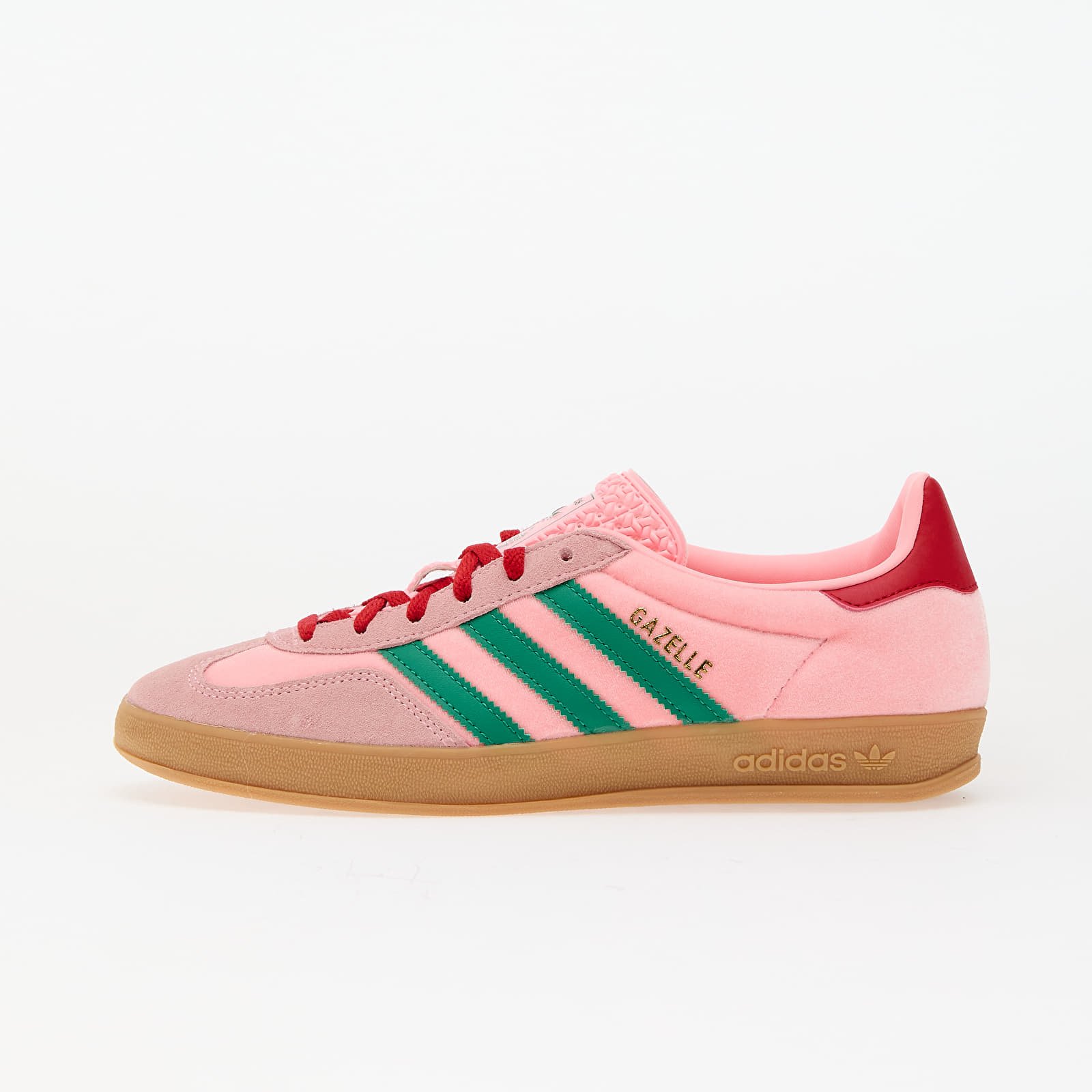 Жіноче взуття adidas Gazelle Indoor W Court Green/ Glow Pink/ Gum 3