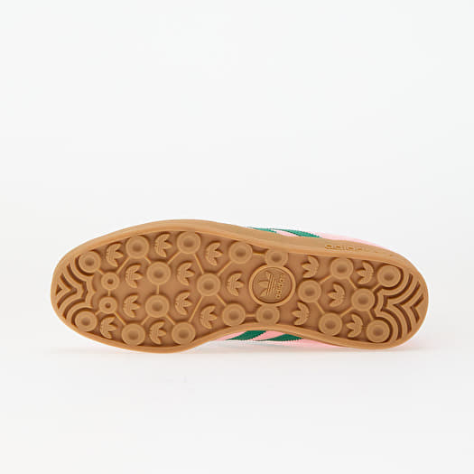 adidas gazelle silver green womens ADIDAS ORIGINALS Gazelle Indoor Court Green/Glow Pink/Gum velvet Sneakers
