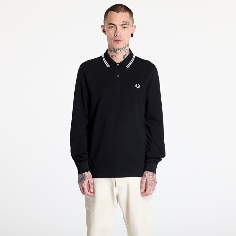 Camiseta FRED PERRY Long Sleeve Twin Tipped Shirt Black