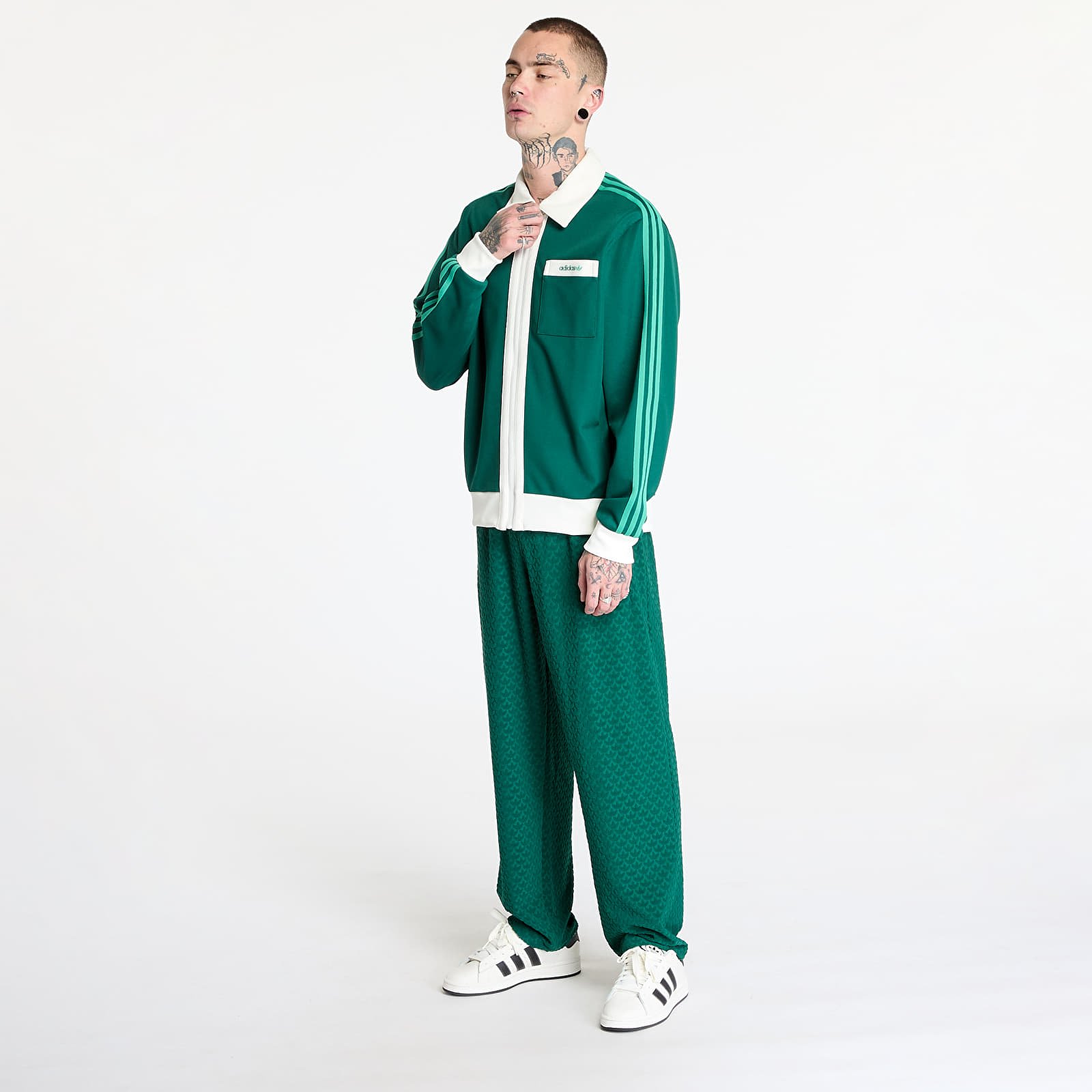 Muške majice adidas Track Top Collegiate Green