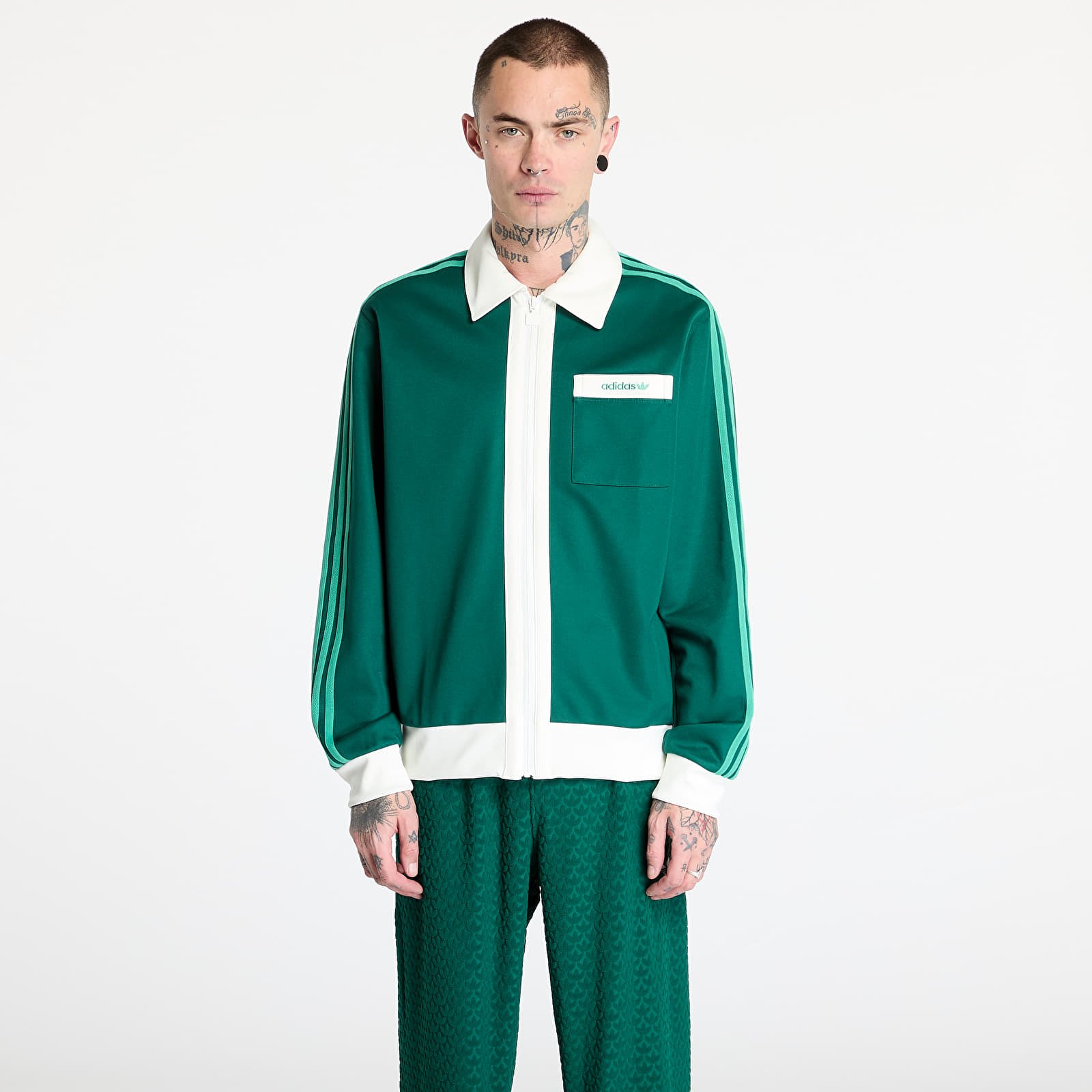 Muške majice adidas Track Top Collegiate Green