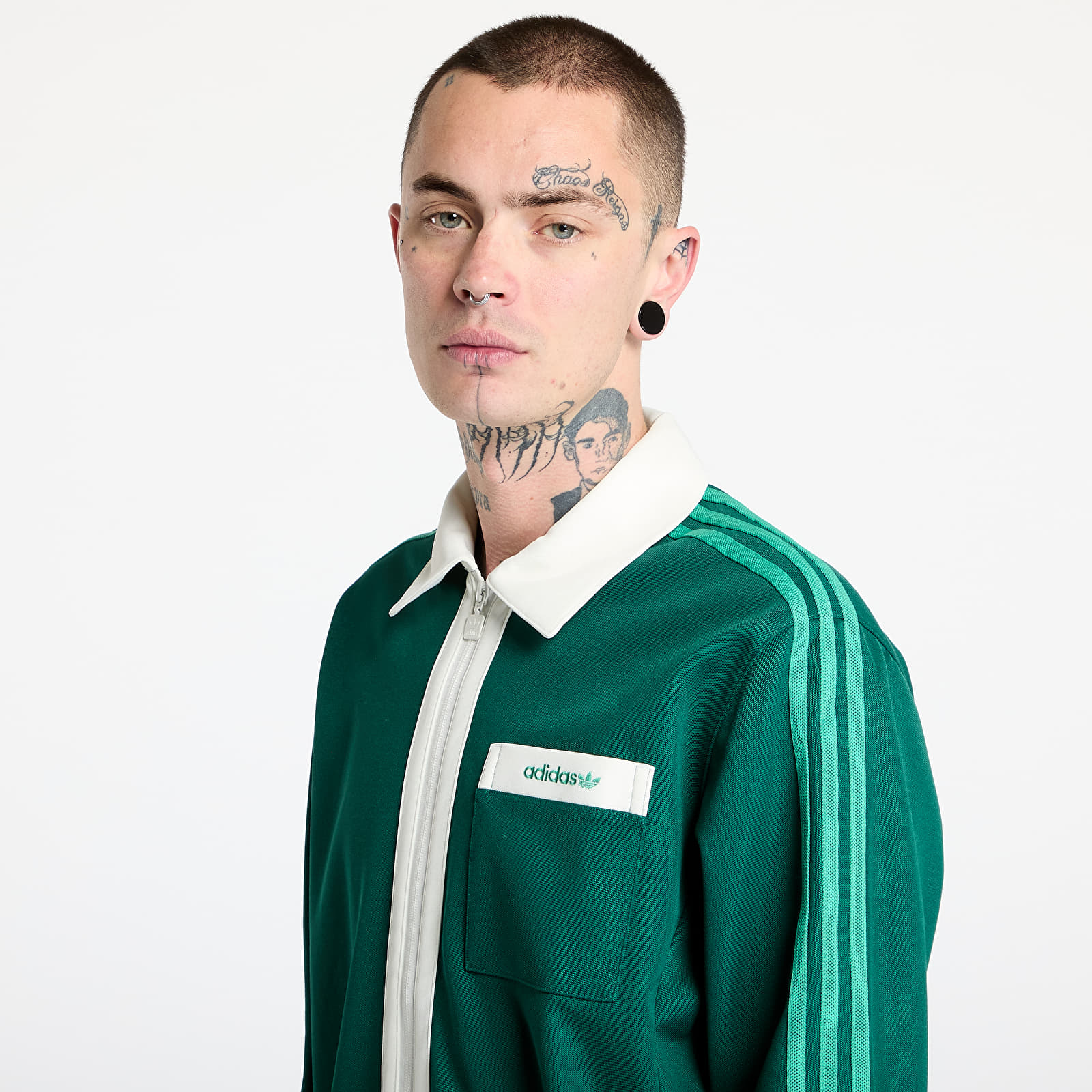 Muške majice adidas Track Top Collegiate Green