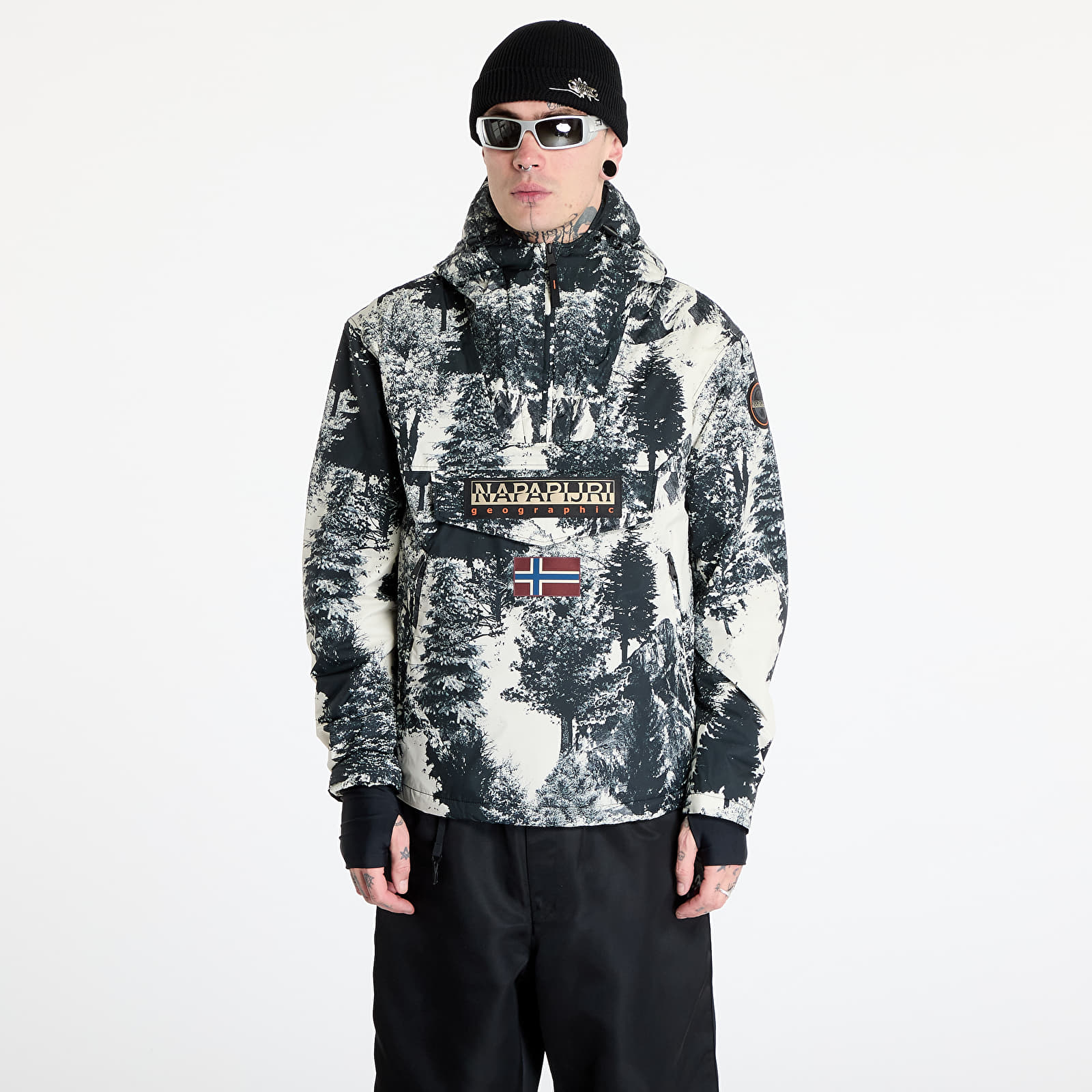 Men's jackets Napapijri Rainforest Next Det Tr F90 Jacket Black/ White