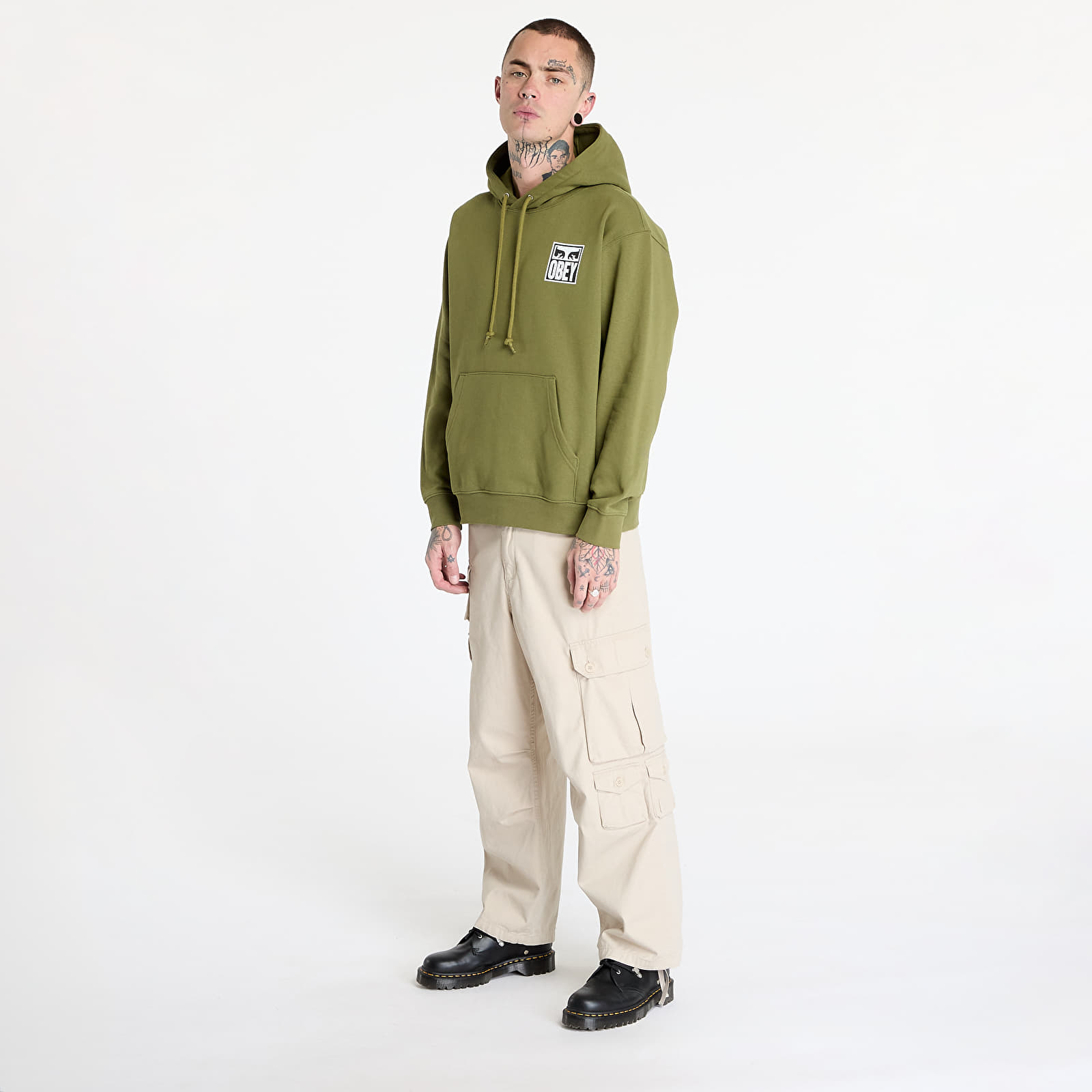 Sudaderas de hombre OBEY Obey Eyes Icon Hoodie Moss Green