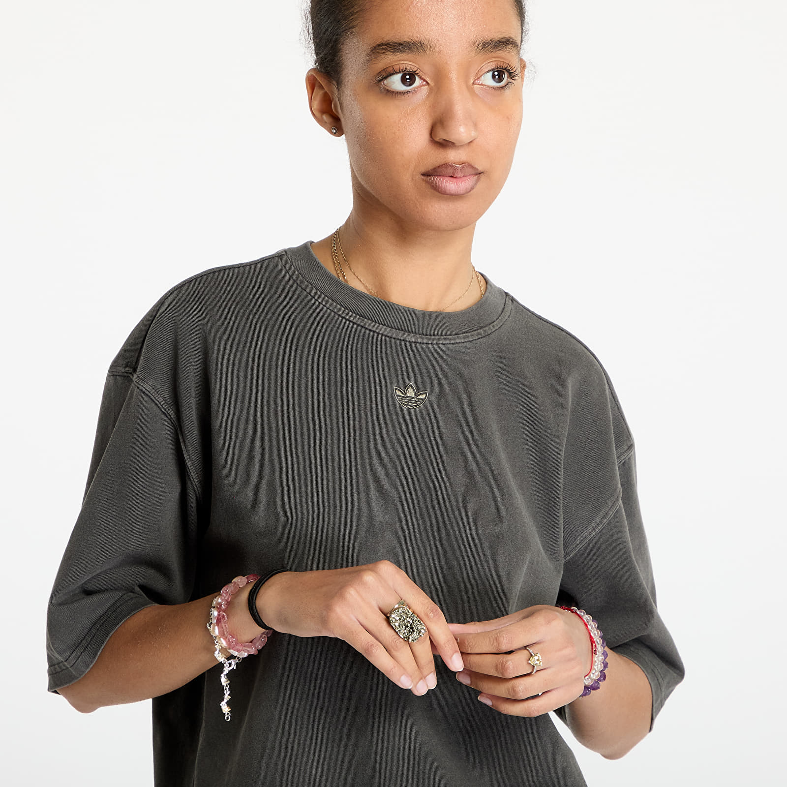 T-Shirts Frau adidas Washed Oversized T-Shirt Black