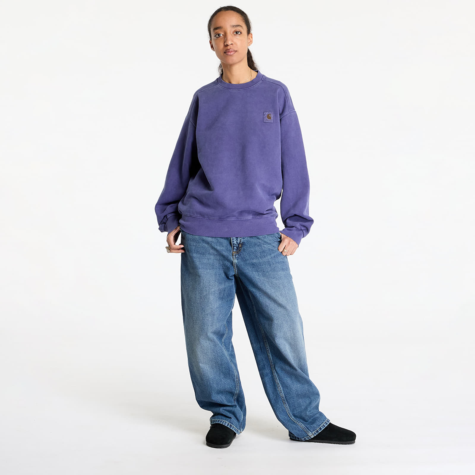 Pánské mikiny Carhartt WIP Vista Sweatshirt UNISEX Aura Garment Dyed
