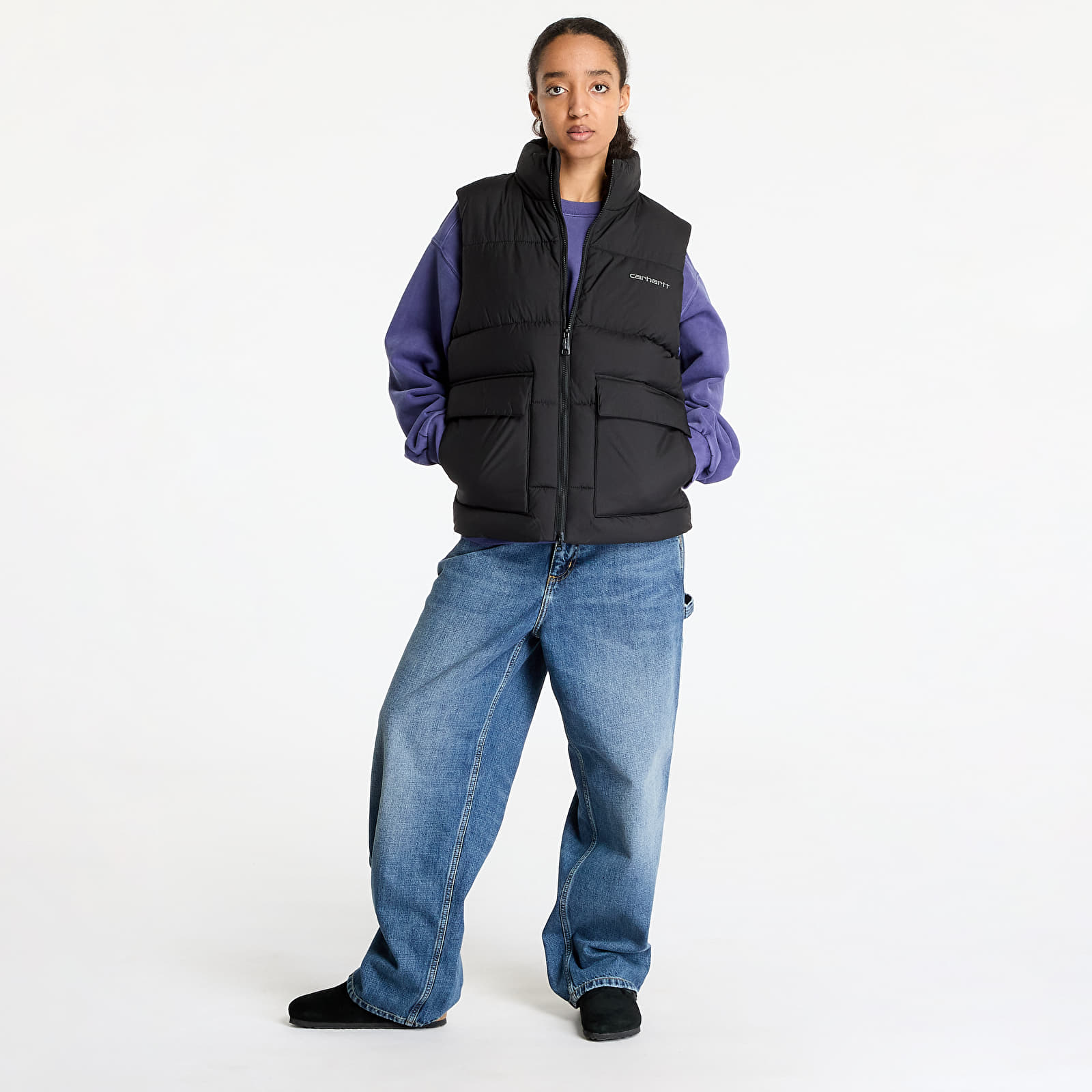 Men's vests Carhartt WIP Springfield Vest UNISEX Black/ Misty Grey
