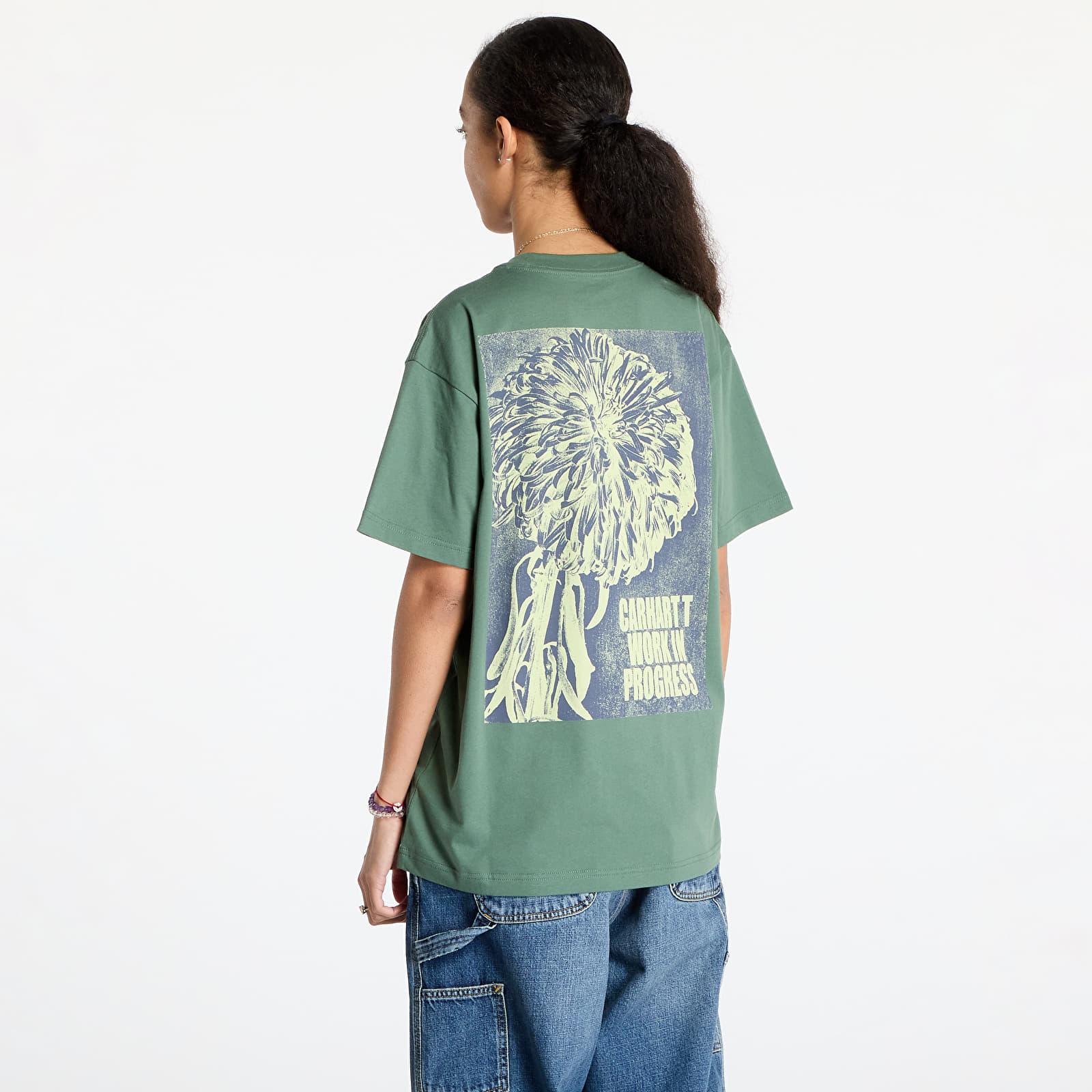 Heren T-shirts Carhartt WIP Short Sleeve Chrysanthemum T-Shirt UNISEX Duck Green