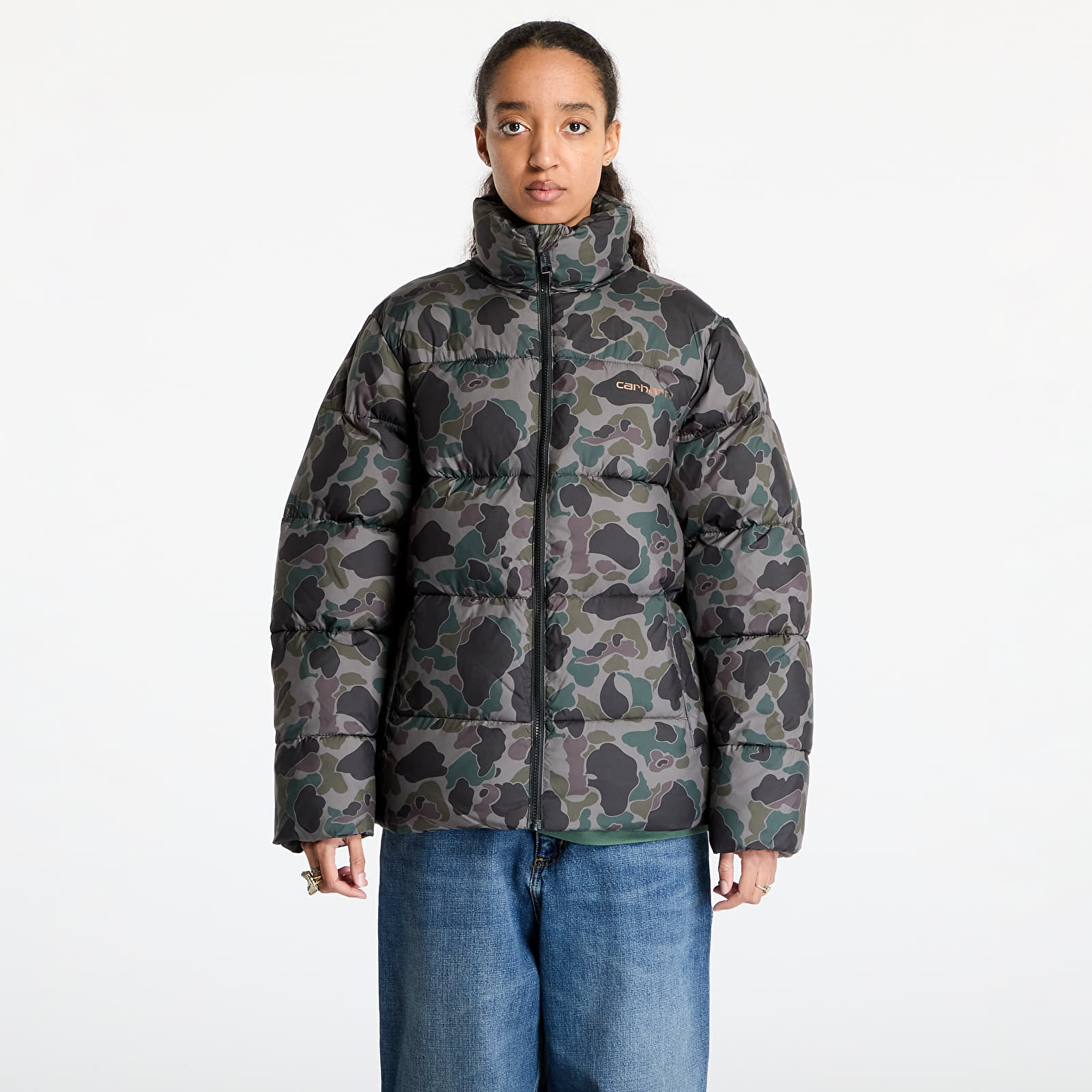 Chaquetas de plumas para hombre Carhartt WIP Springfield Jacket UNISEX Camo Duck/ Grey/ Hamilton Brown