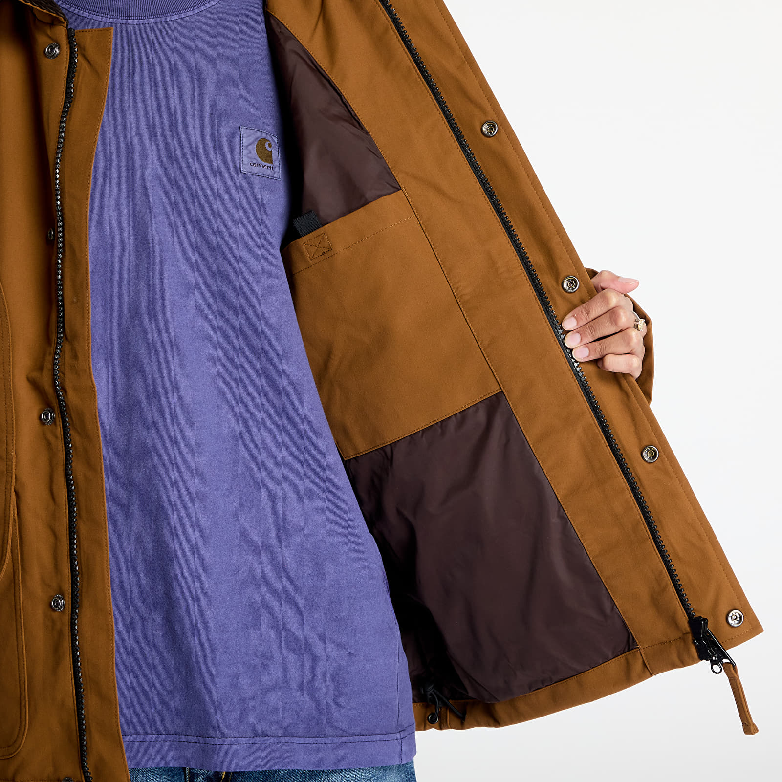 Men's jackets Carhartt WIP Clarton Jacket UNISEX Hamilton Brown/ Tobacco