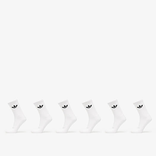adidas Trefoil Crew Sock Cushion 6-Pack White