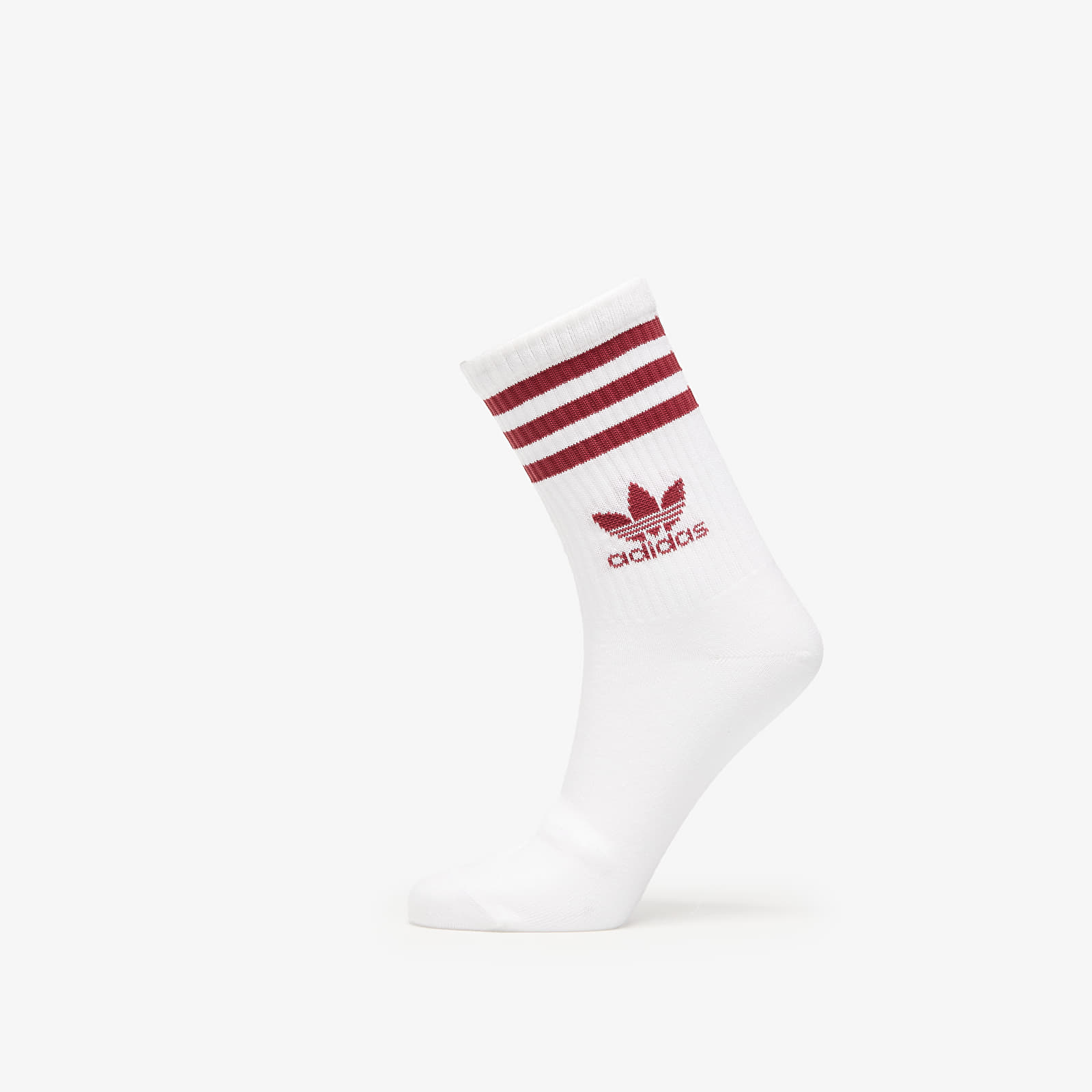 Skarpety męskie adidas 3 Stripes Crew Sock 3-Pack White/ Preloved Ruby/ Preloved Ink/ Collegiate Green