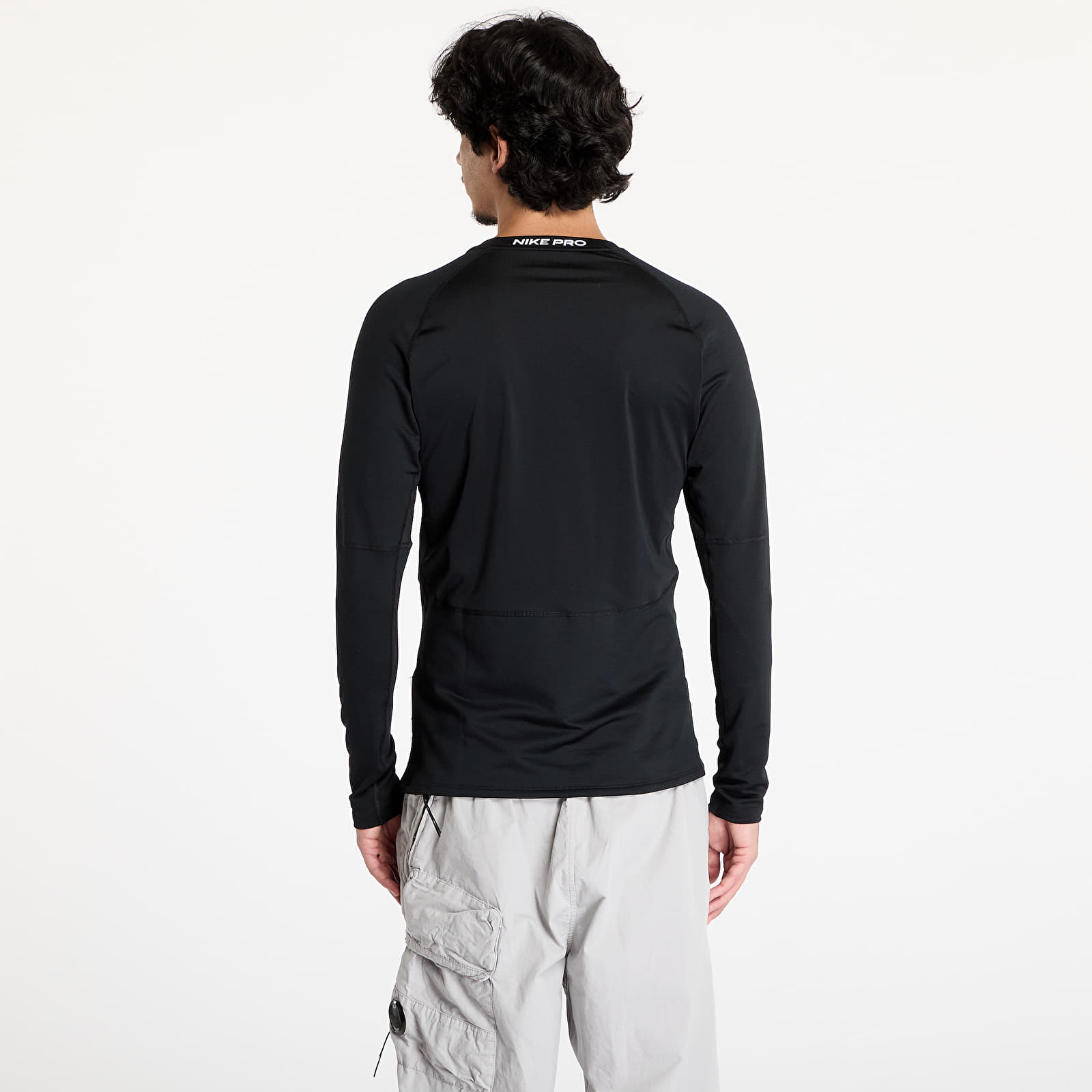 Men's T-shirts Nike Pro Warm Men's Long-Sleeve Top Black/ White