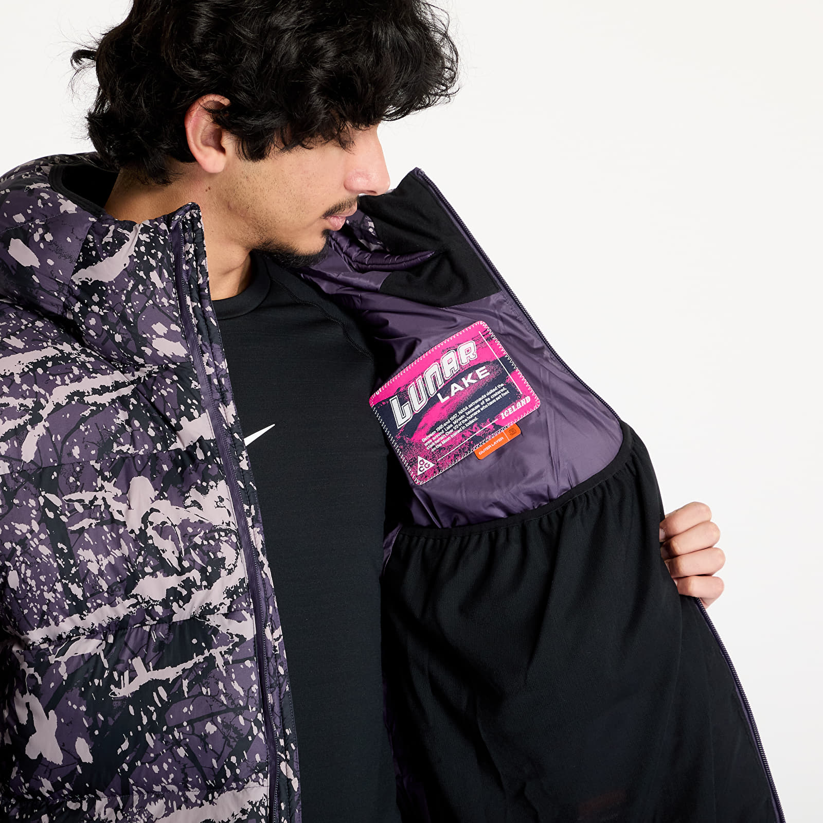 Kurtki męskie Nike ACG "Lunar Lake" Men's Therma-FIT ADV Jacket Dark Raisin/ Black/ Black/ Summit White