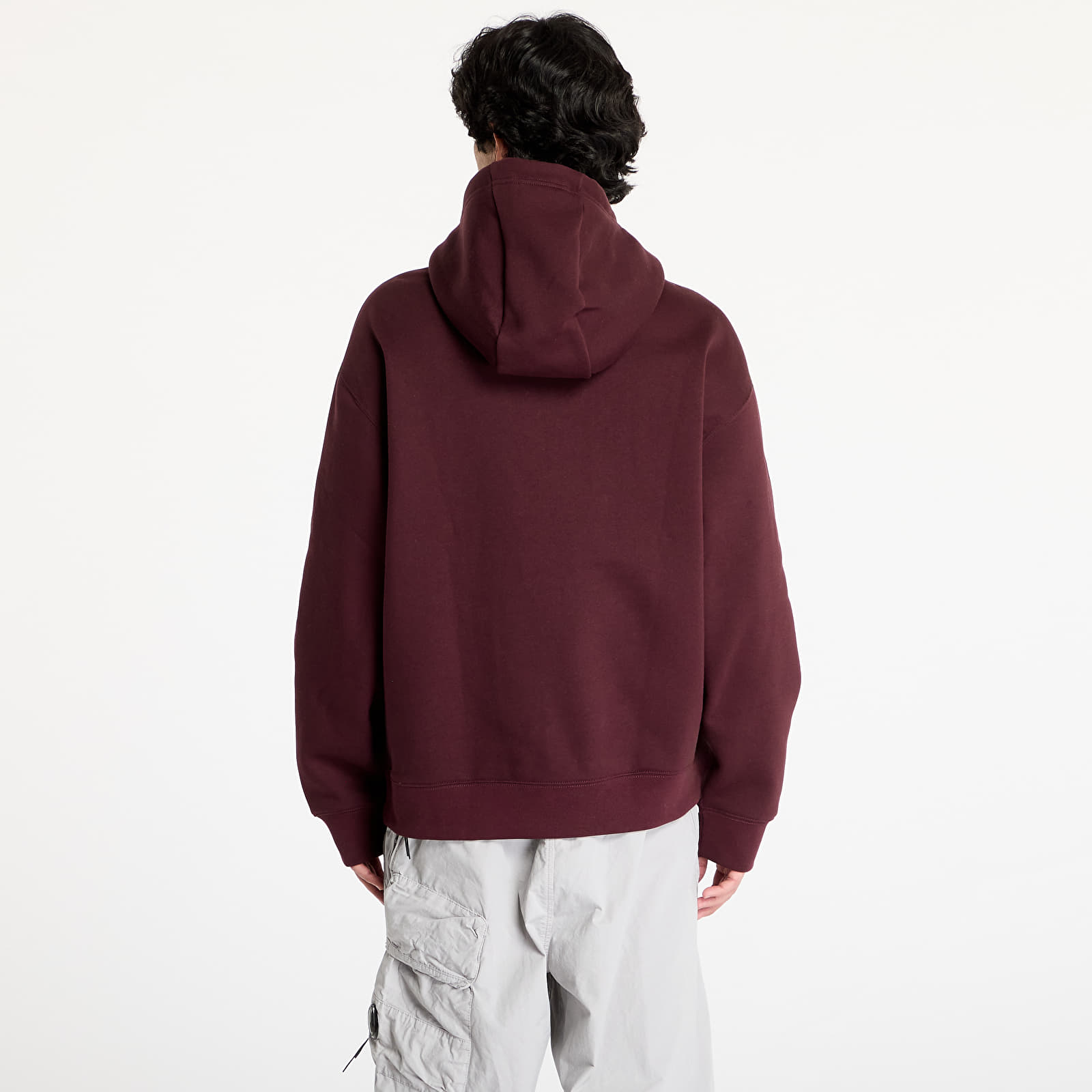 Sudaderas de hombre Nike ACG Therma-FIT Fleece Pullover Hoodie UNISEX Burgundy Crush/ Summit White
