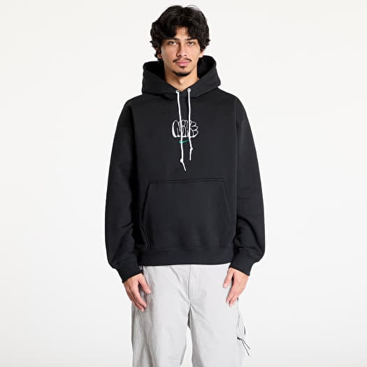 Sweat-shirt Nike Solo Swoosh Men's Fleece Hoodie Black/ Malachite