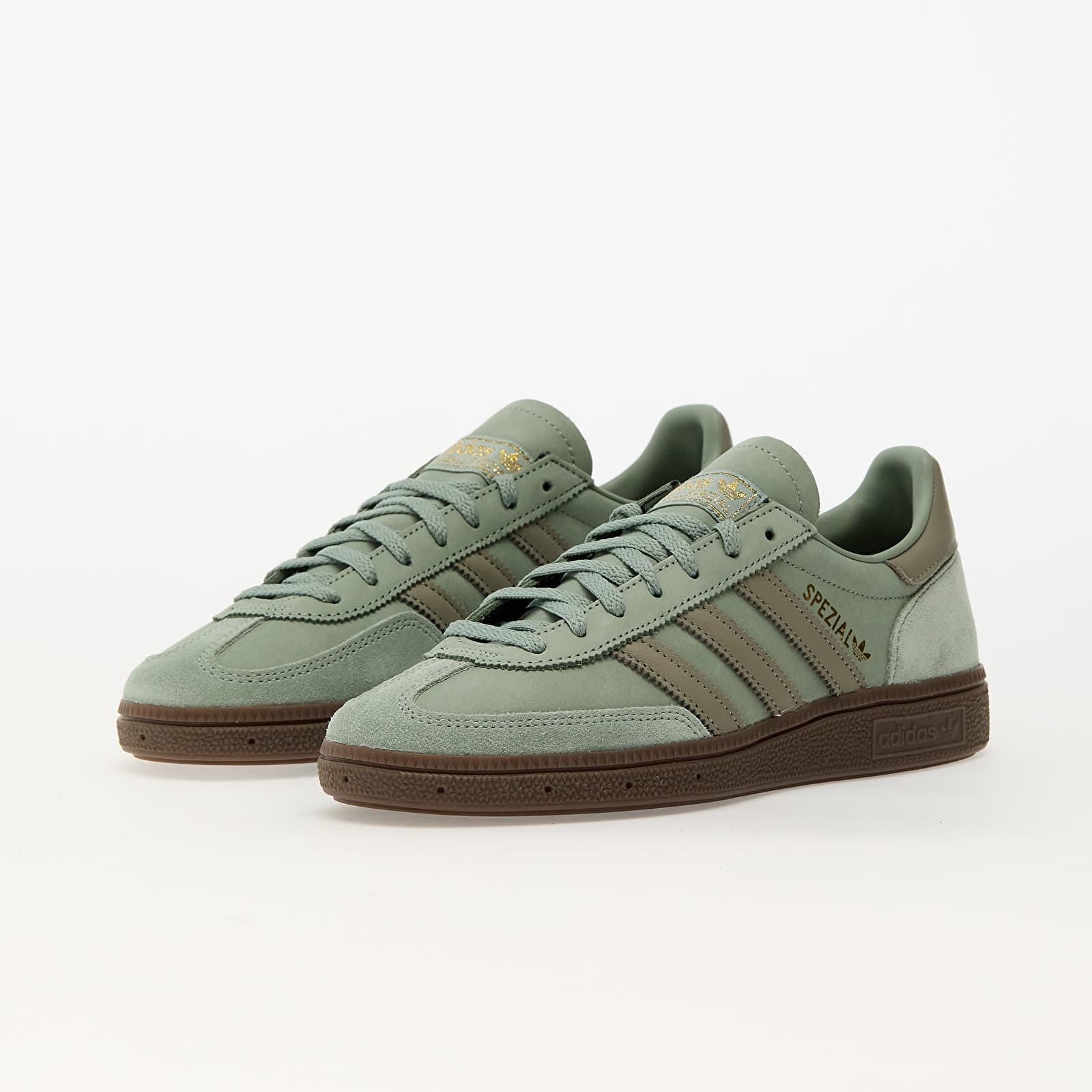 Women's sneakers and shoes adidas Handball Spezial W Silver Green/ Silver Pebble/ Gum5