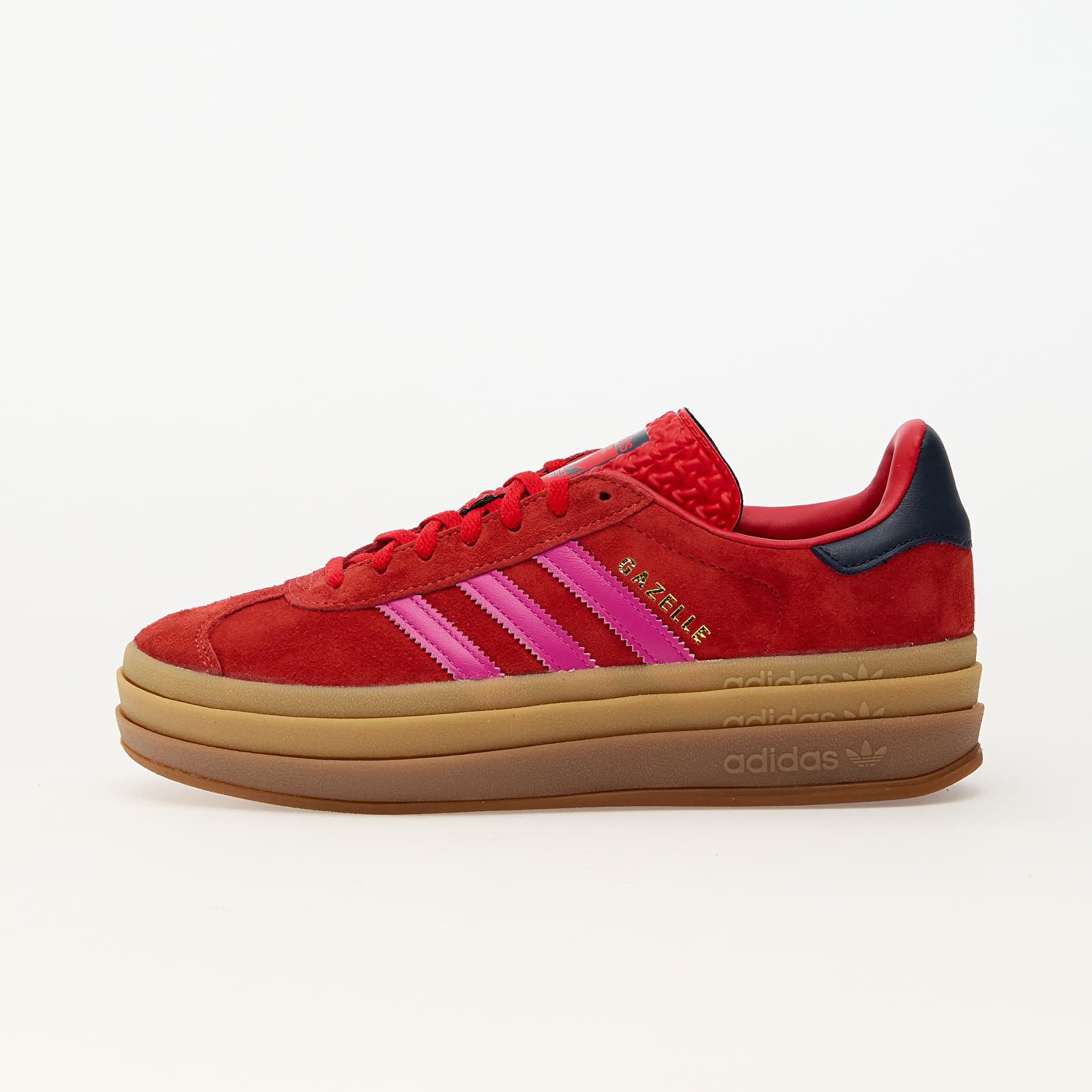 Women's sneakers and shoes adidas Gazelle Bold W Red/ Semi Lucid Fuchsia/ Night Indigo