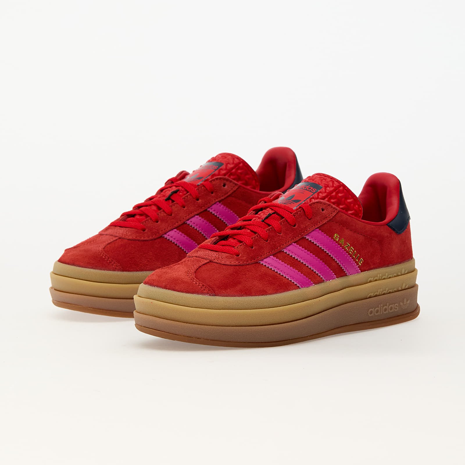 Women's sneakers and shoes adidas Gazelle Bold W Red/ Semi Lucid Fuchsia/ Night Indigo