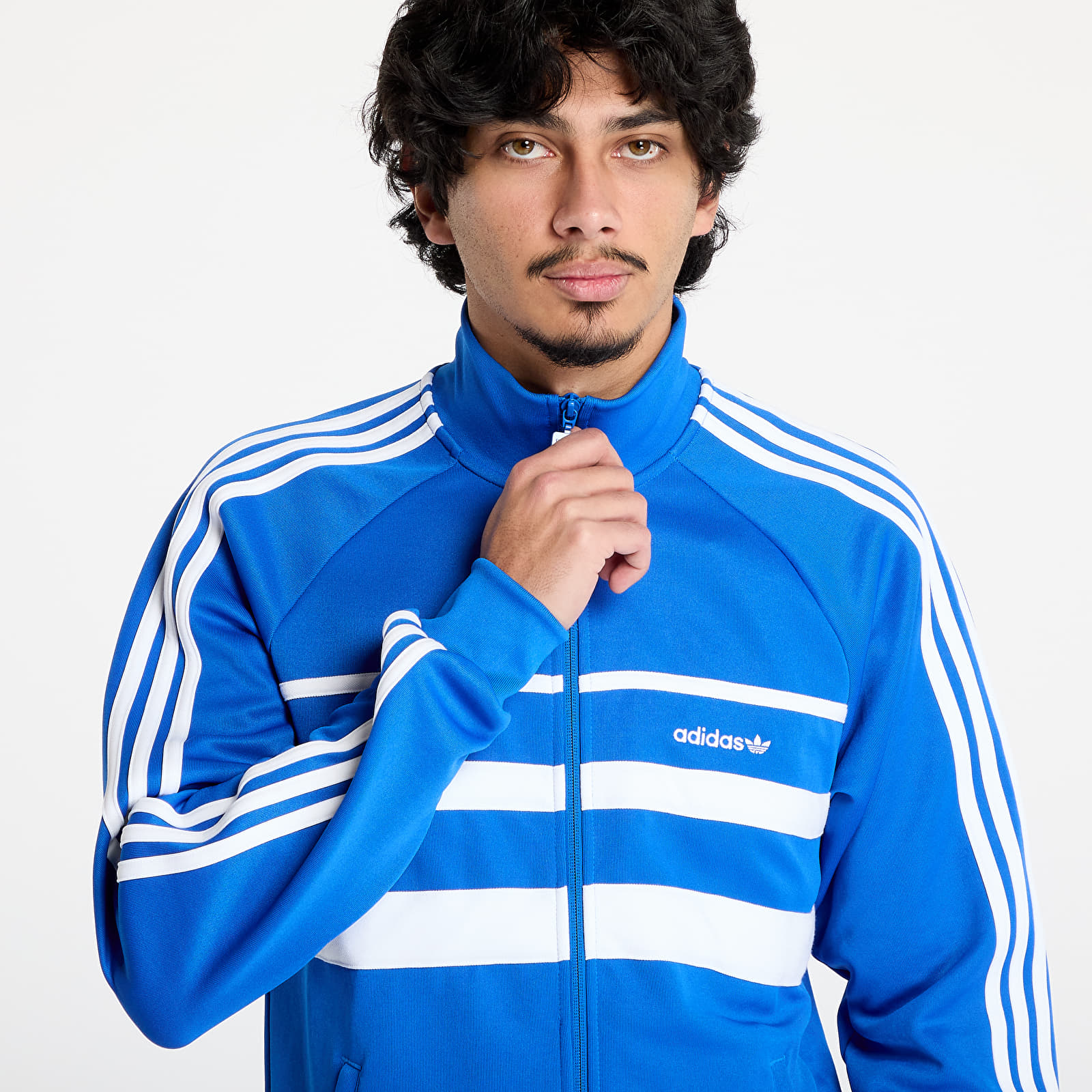 Men's sweatshirts adidas The First Track Top Blue/ White